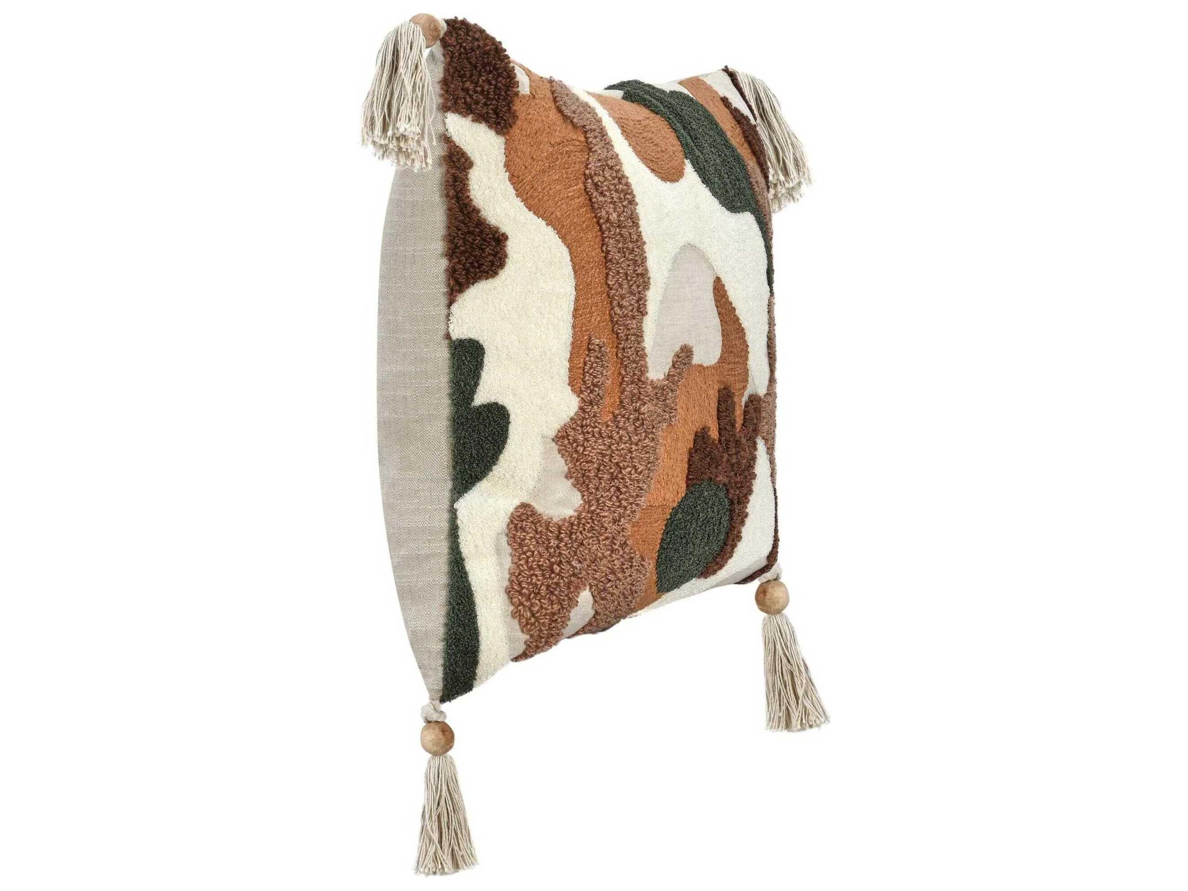 Villa by Classic Home Caney Chestnut Throw Pillow