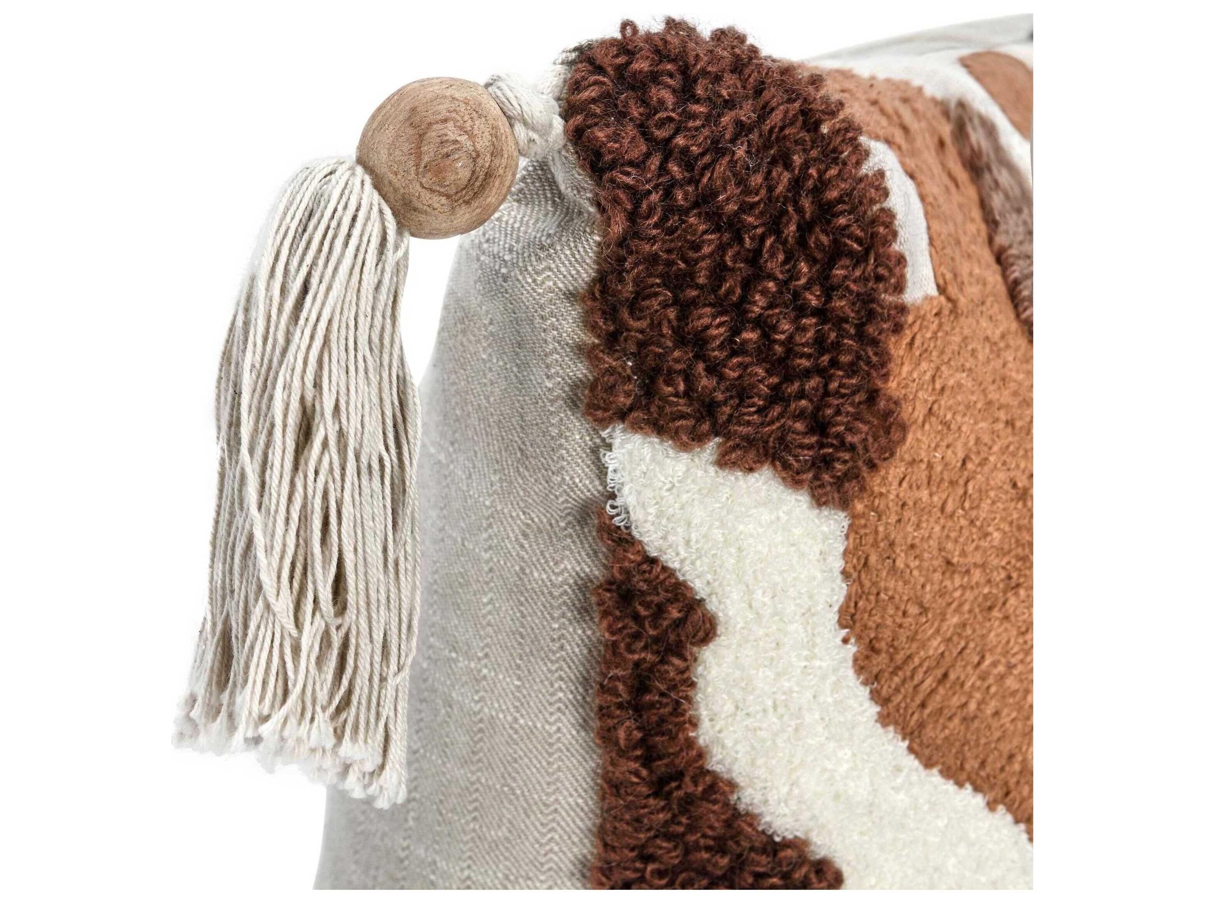 Villa by Classic Home Caney Chestnut Throw Pillow