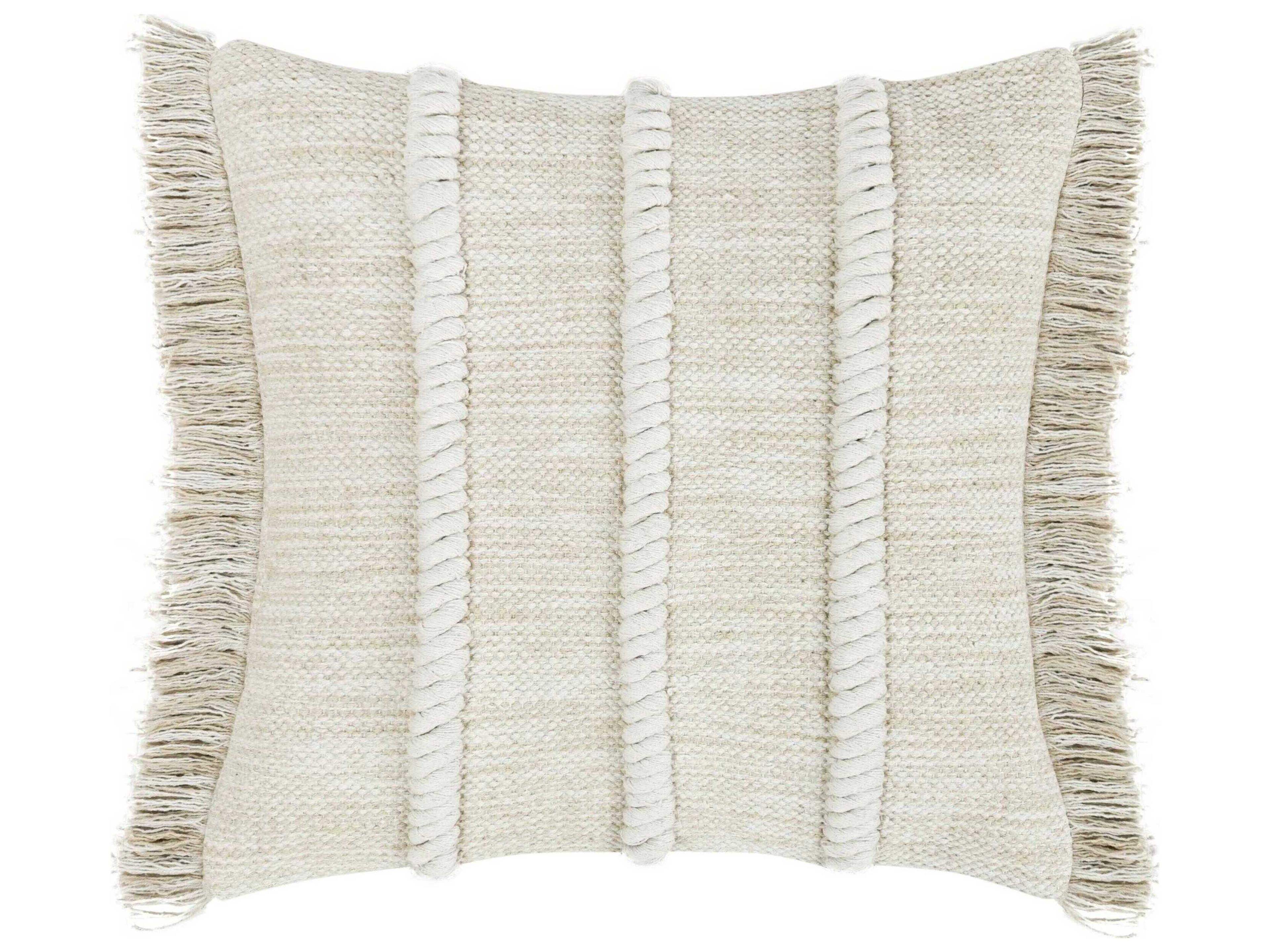 Villa by Classic Home Lucera Beige Throw Pillow