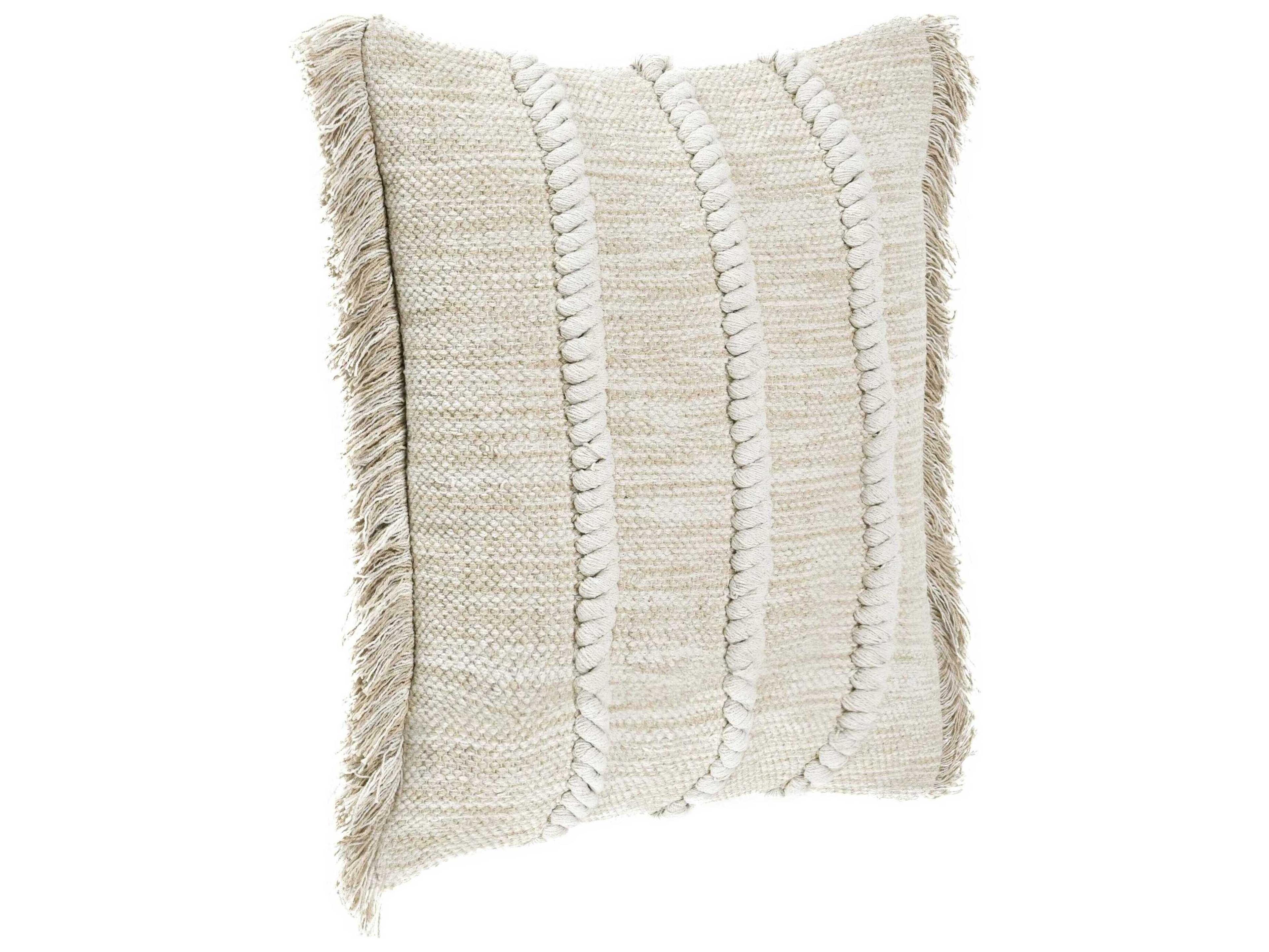 Villa by Classic Home Lucera Beige Throw Pillow