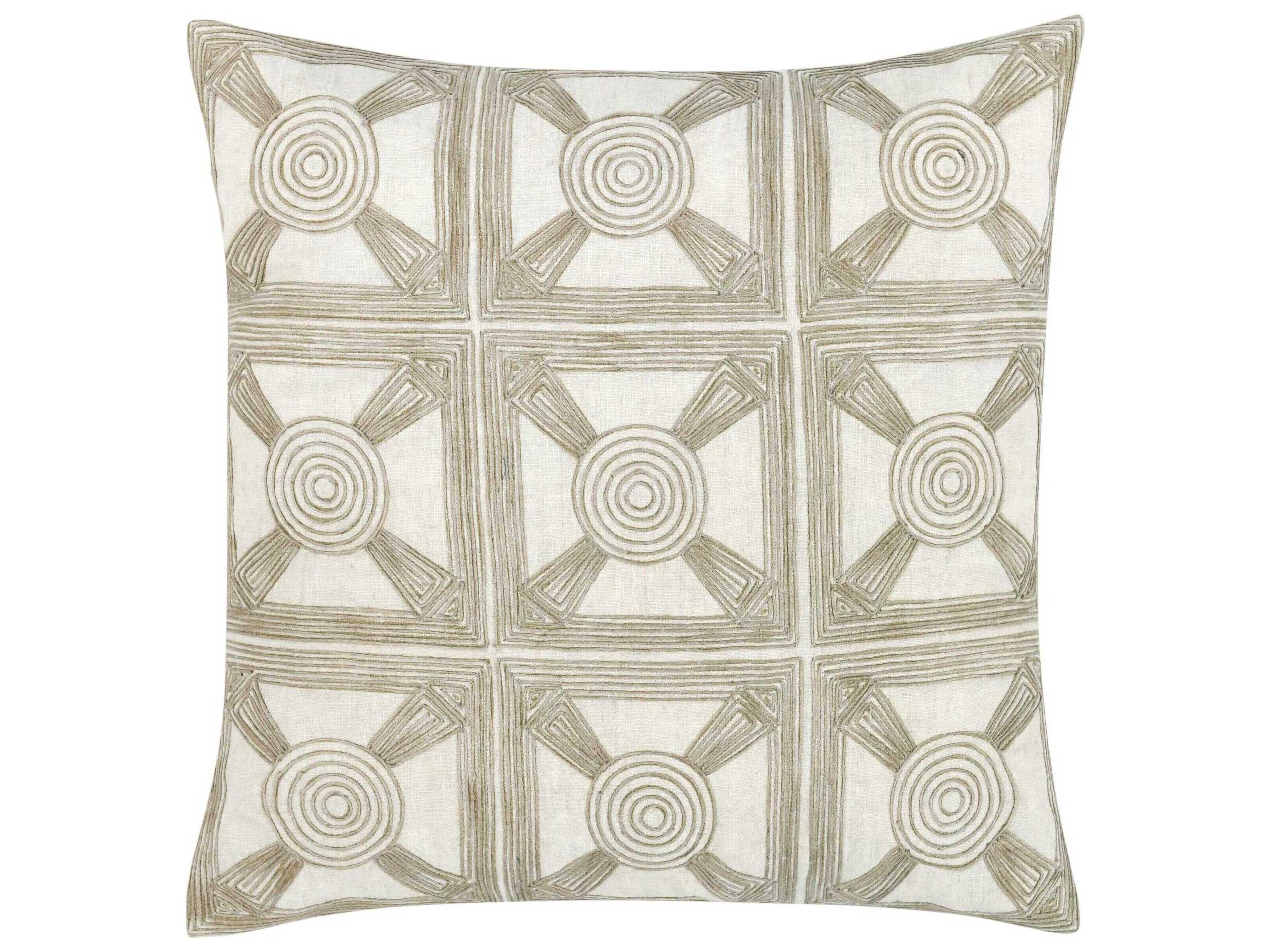Villa by Classic Home Baia Natural Throw Pillow
