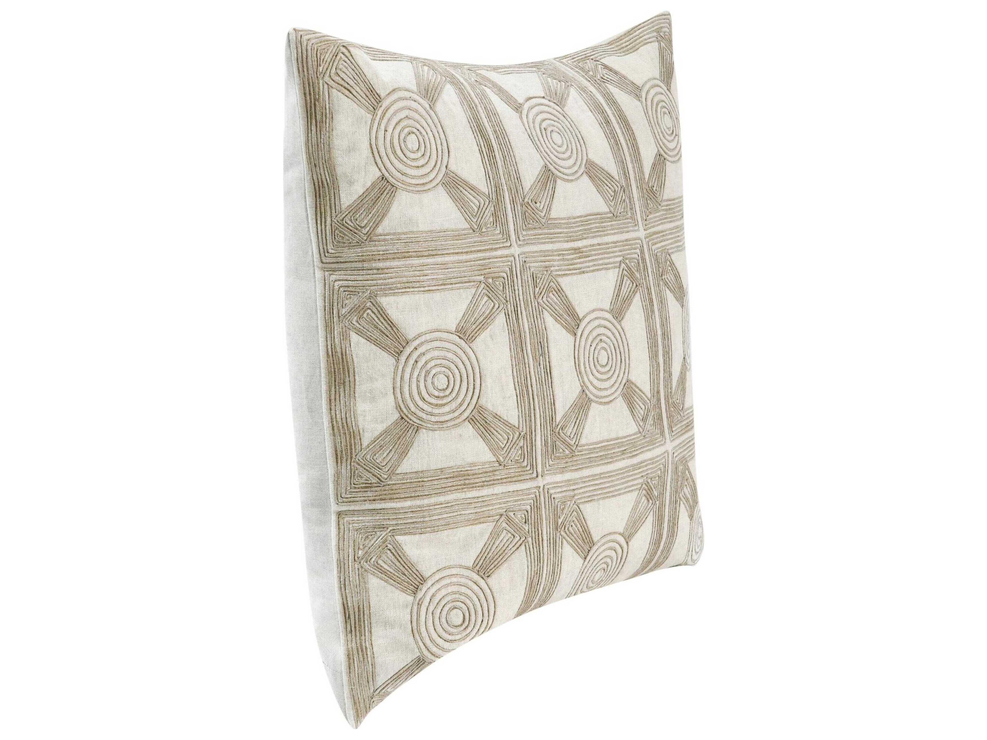 Villa by Classic Home Baia Natural Throw Pillow