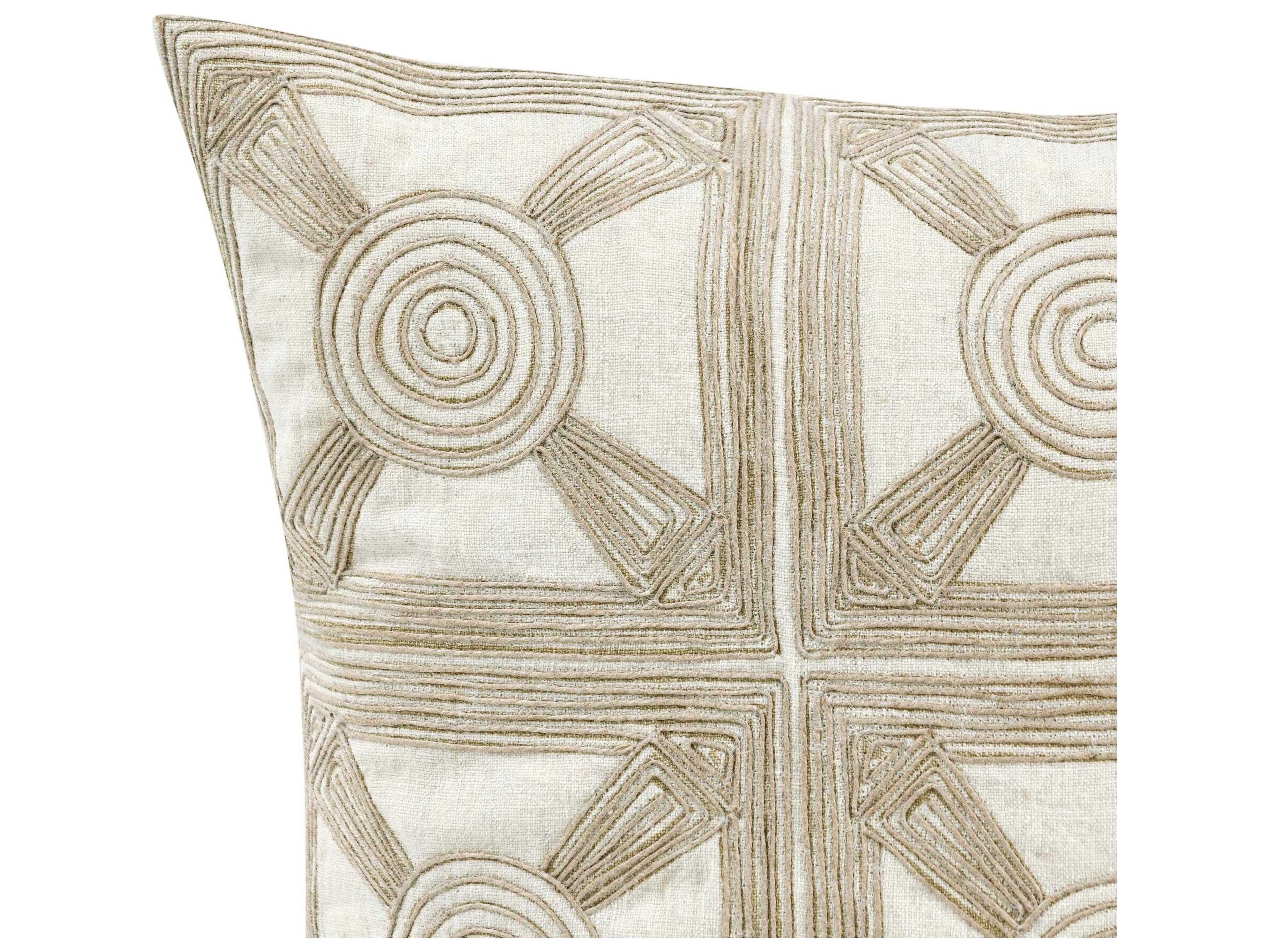 Villa by Classic Home Baia Natural Throw Pillow