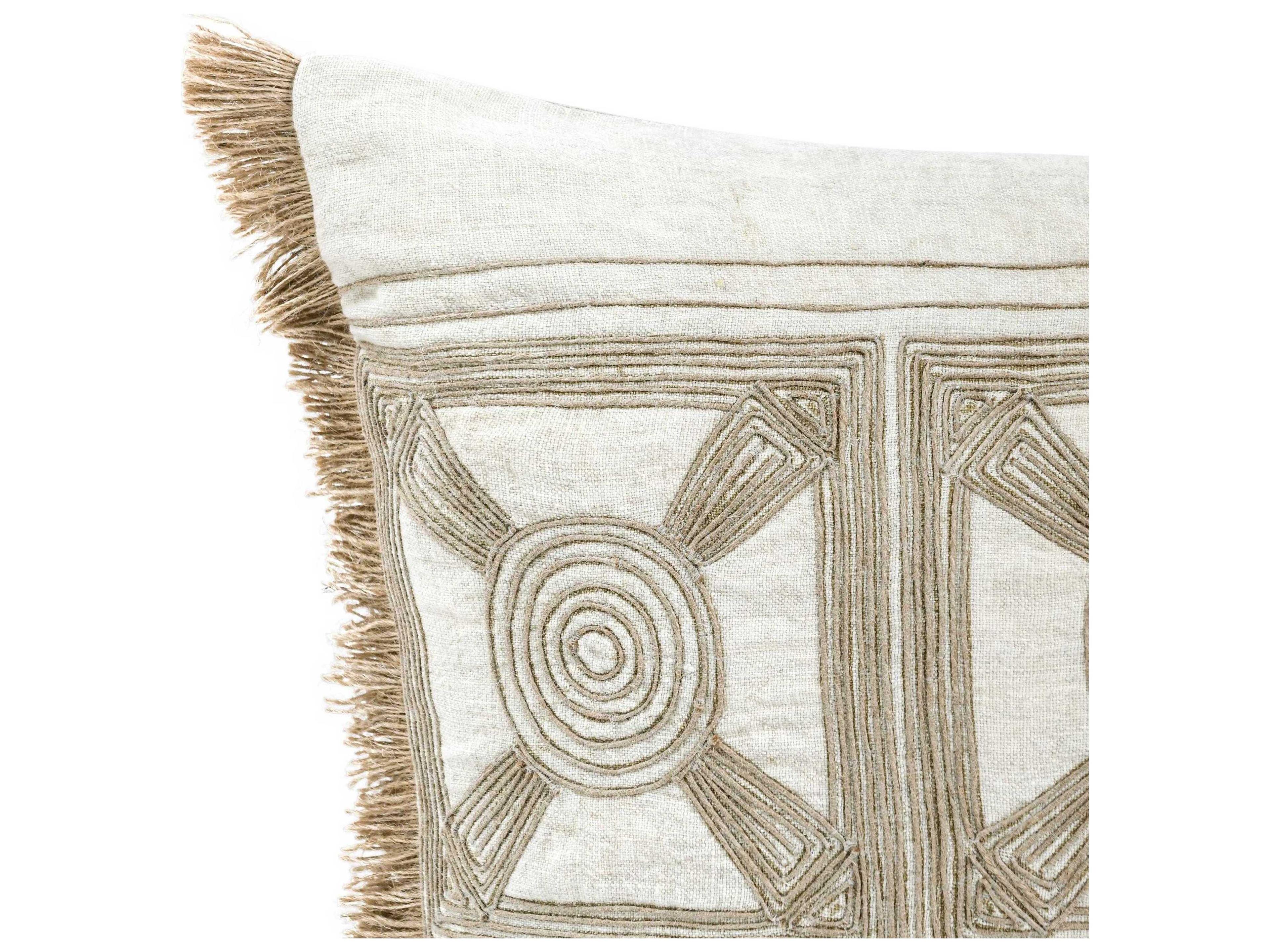 Villa by Classic Home Baia Natural Throw Pillow