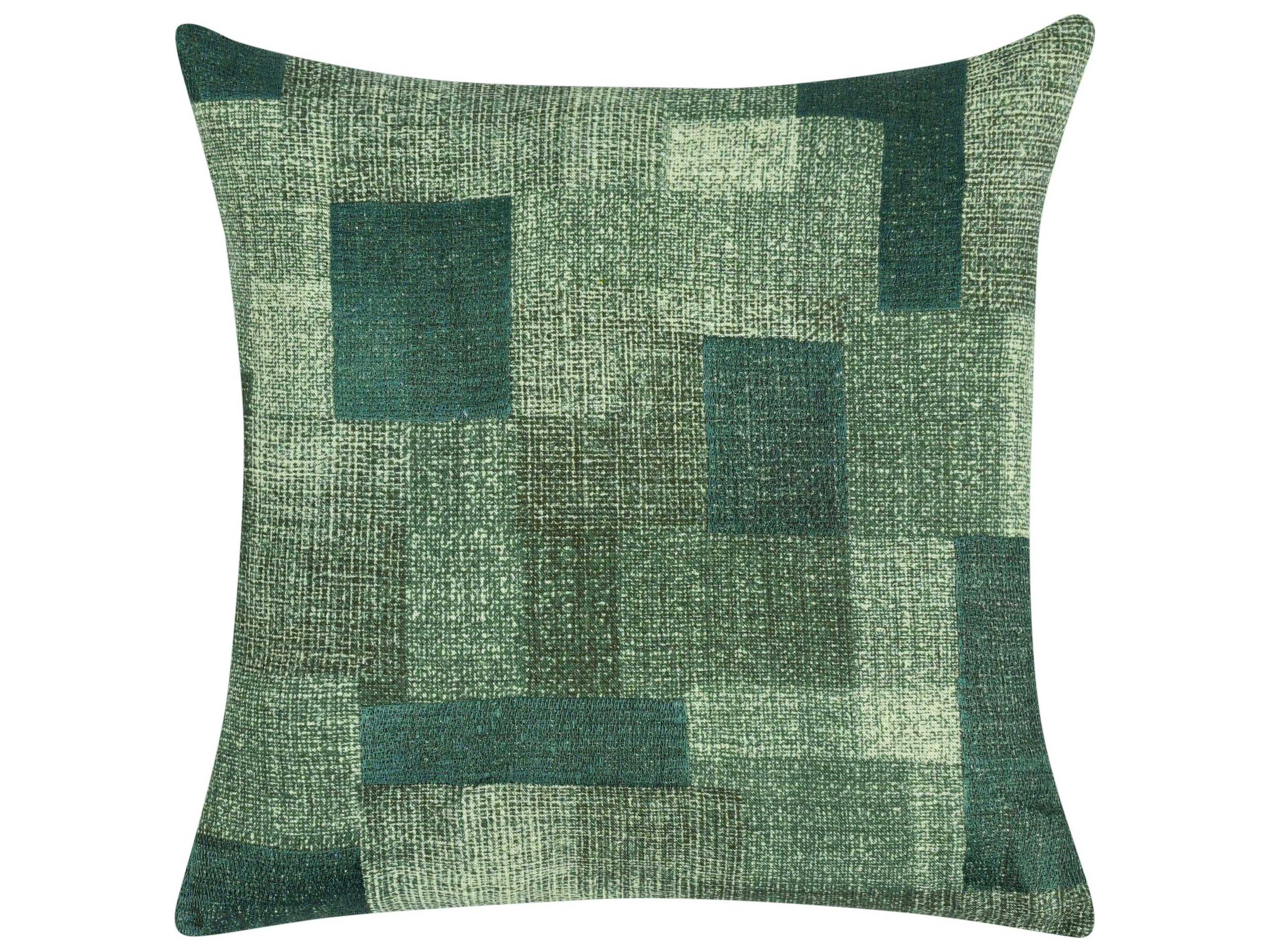 Villa by Classic Home Praia Green Throw Pillow