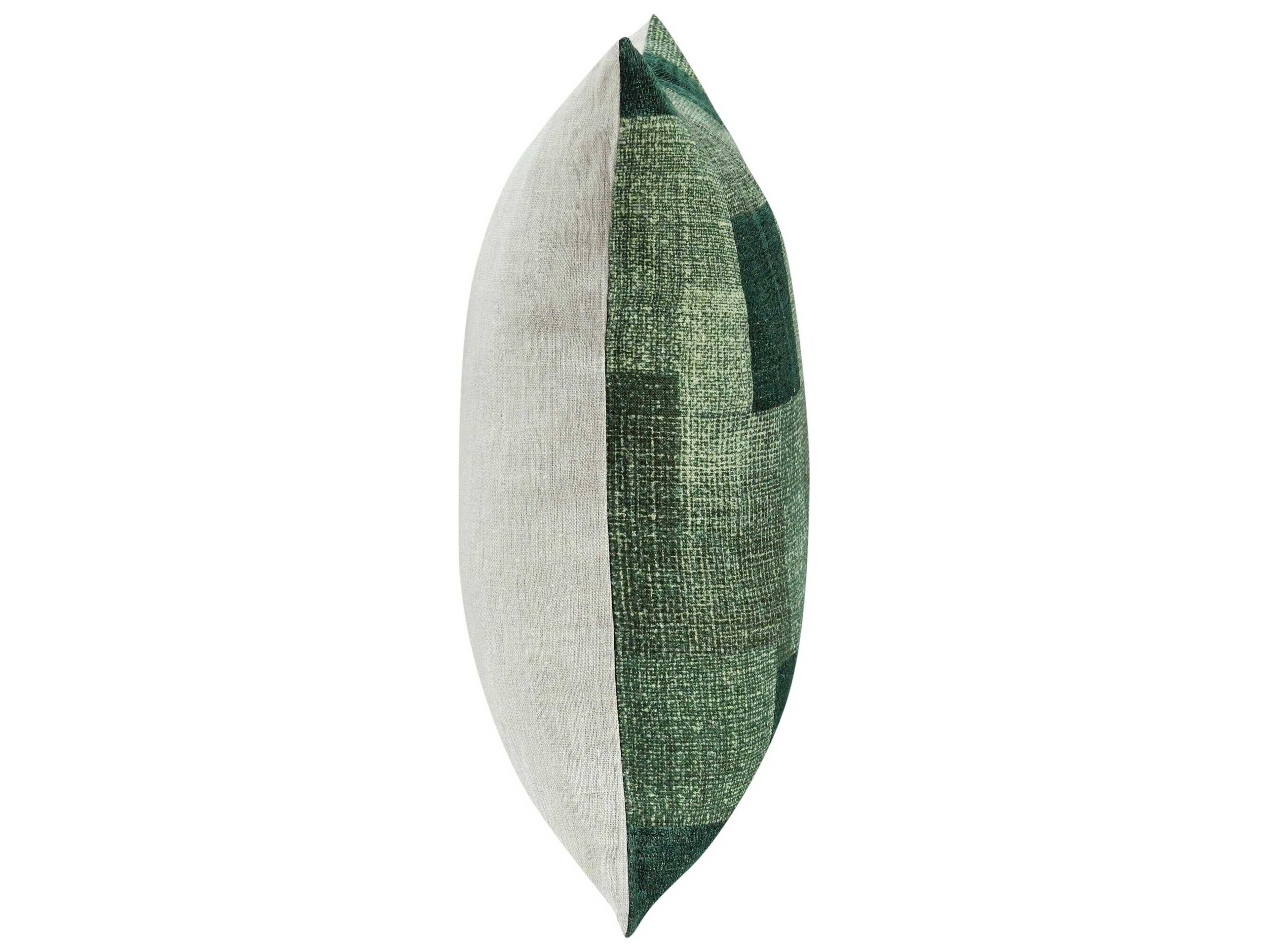 Villa by Classic Home Praia Green Throw Pillow