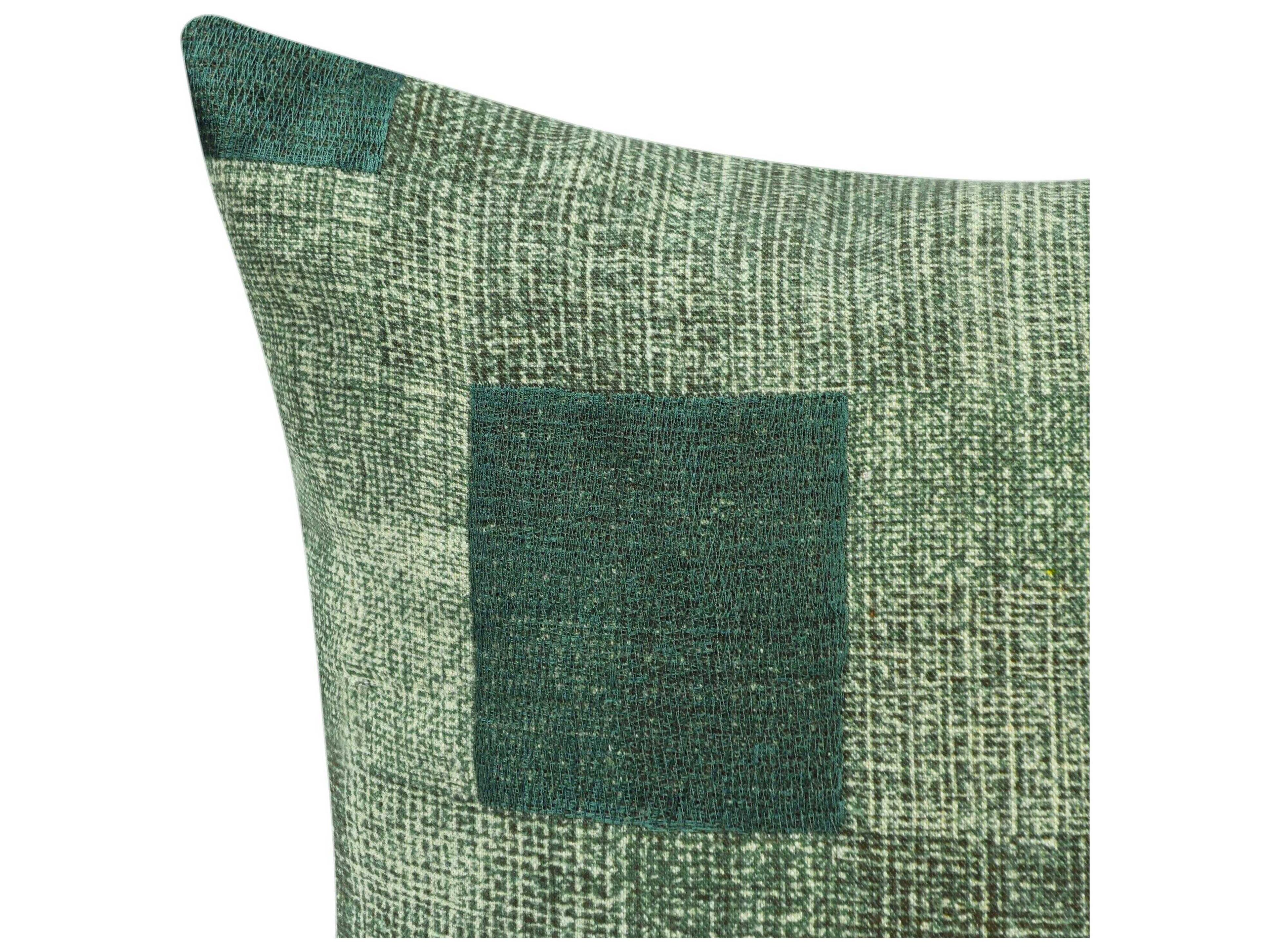 Villa by Classic Home Praia Green Throw Pillow