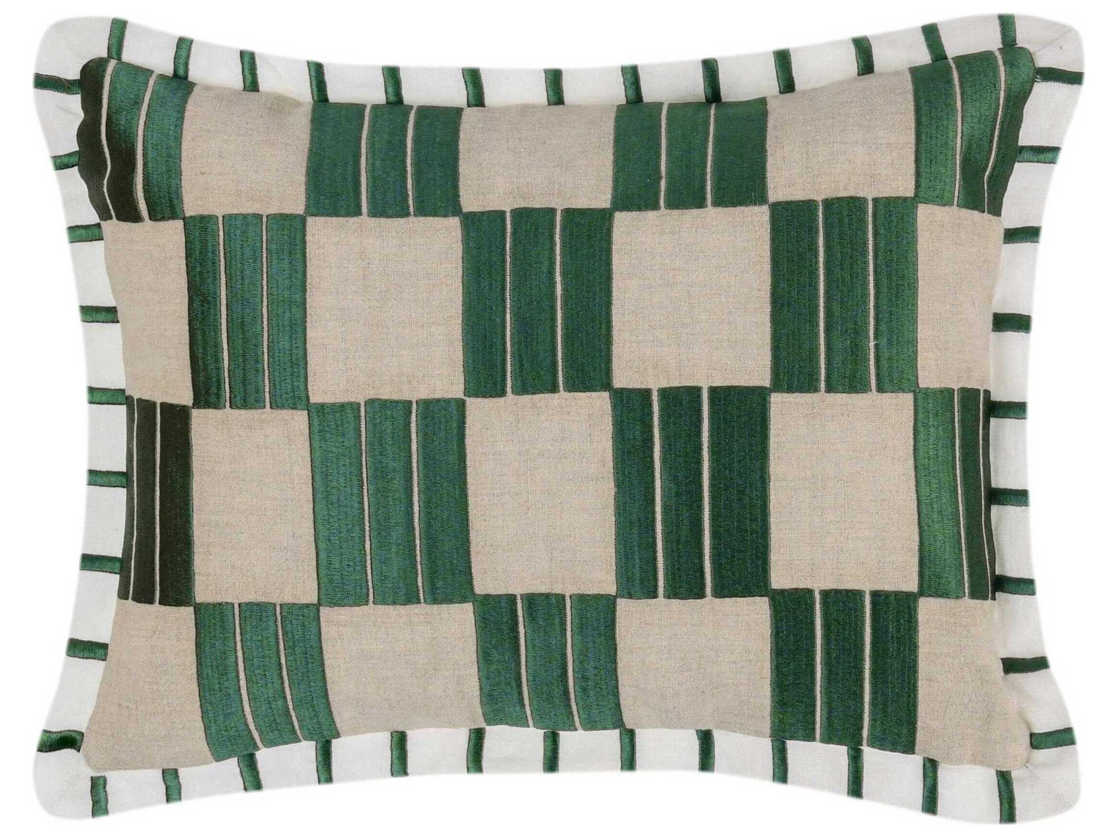 Villa by Classic Home Zahro Green Throw Pillow