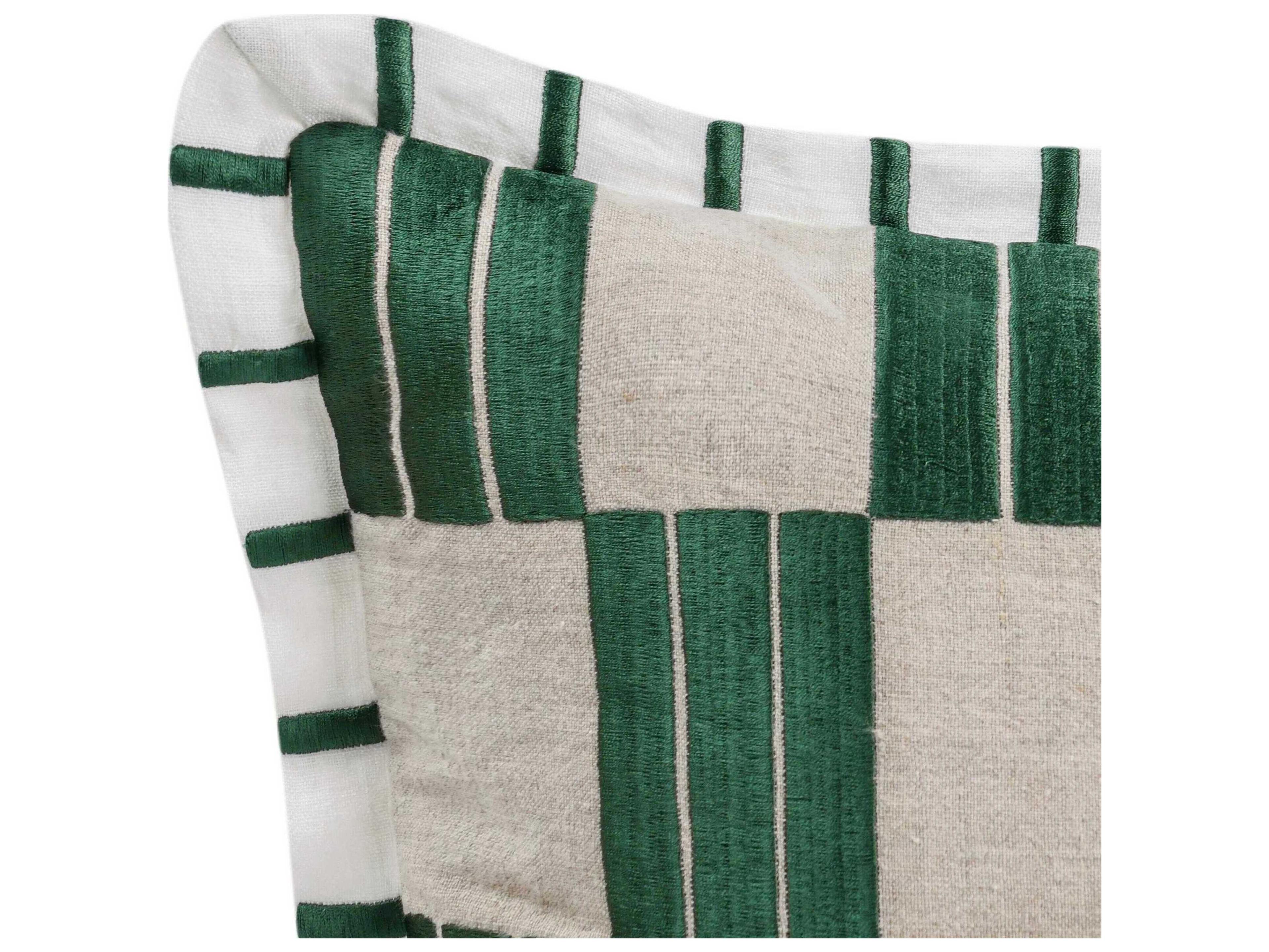 Villa by Classic Home Zahro Green Throw Pillow