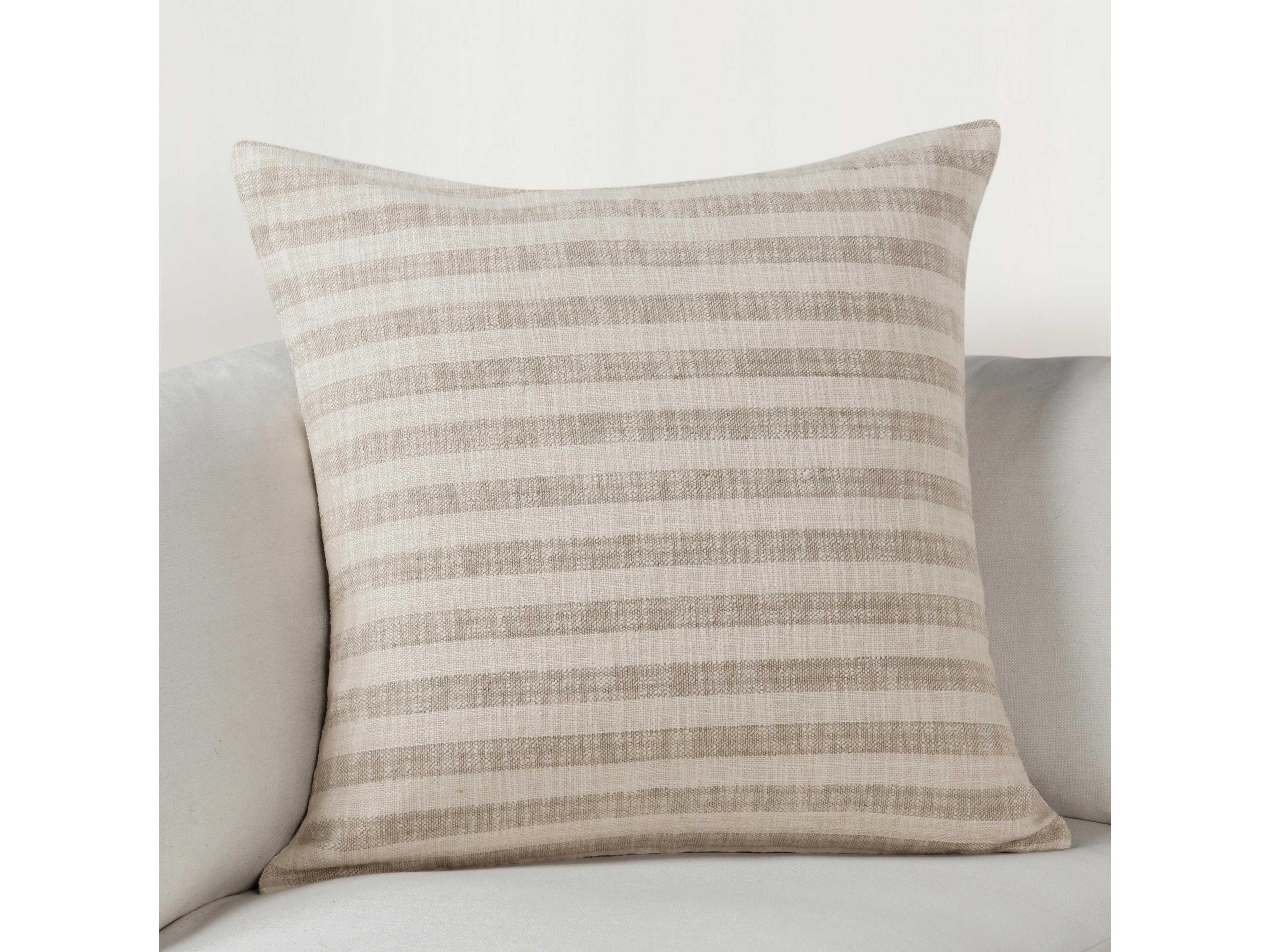 Villa by Classic Home Linna Beige Throw Pillow