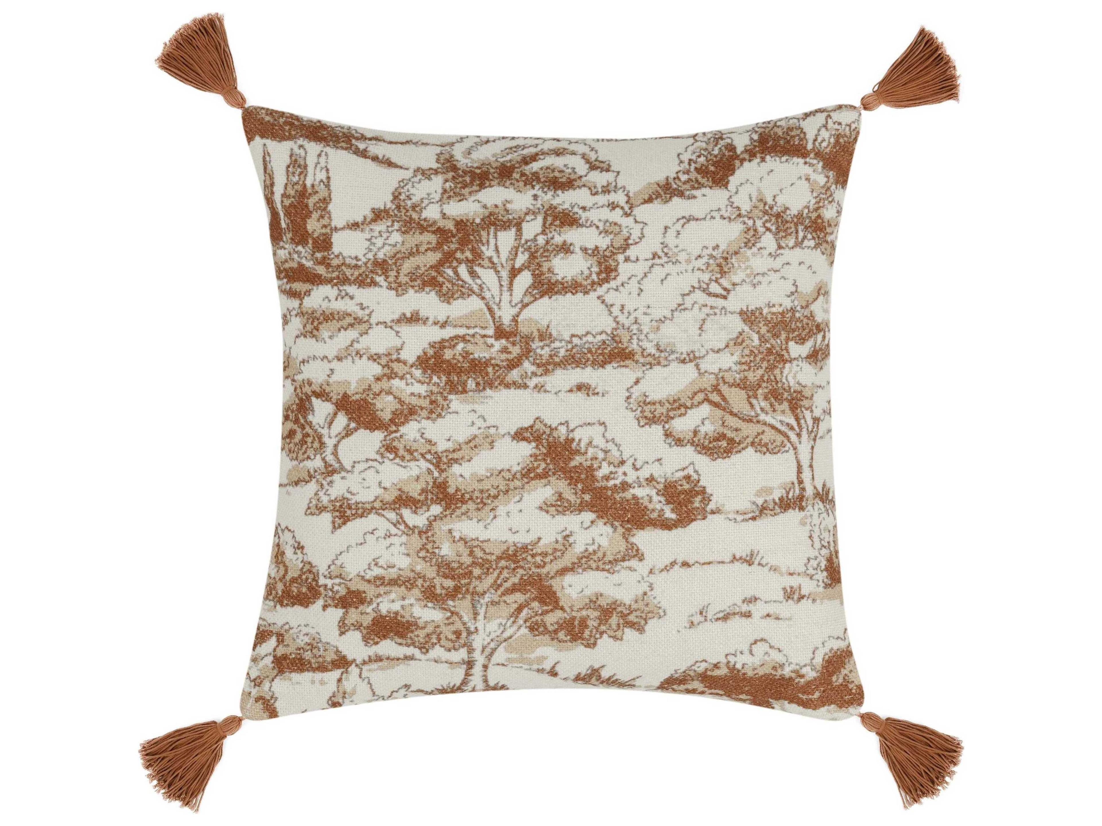 Stonework Clay Brown Throw Pillow