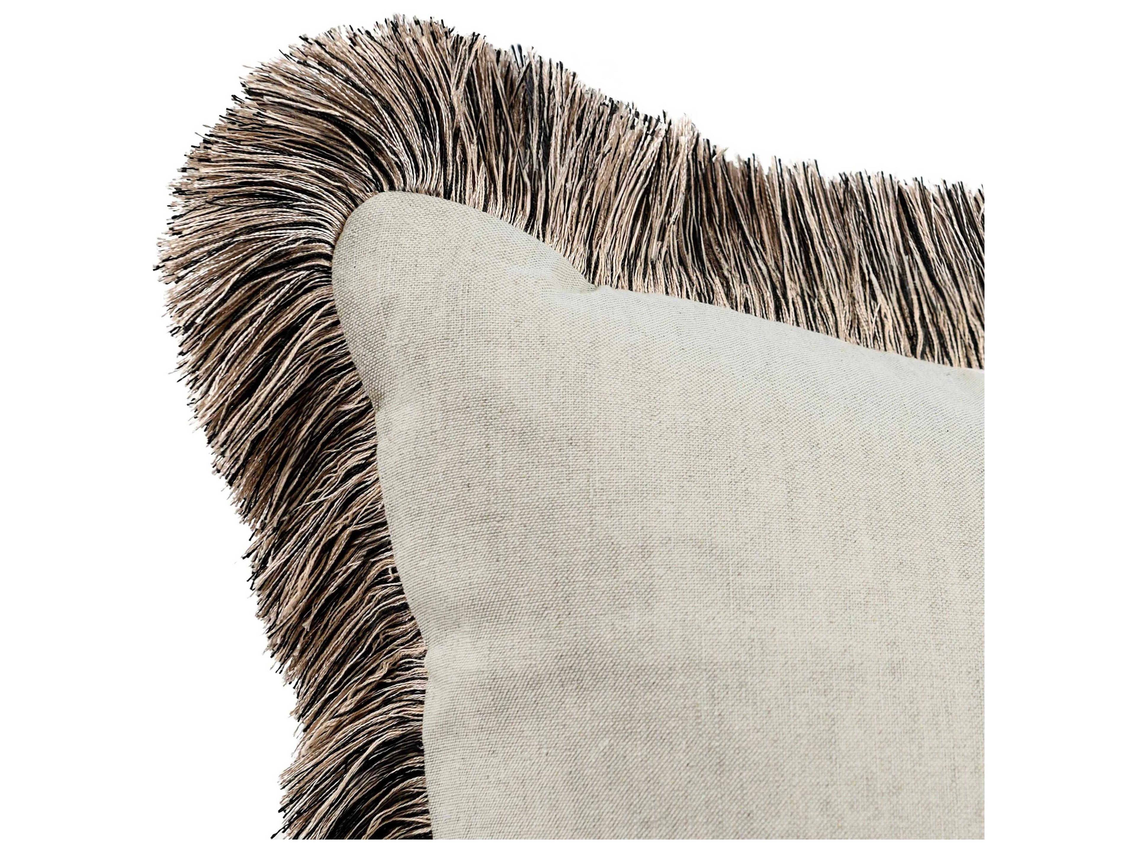 Villa by Classic Home Nola Ivory Throw Pillow