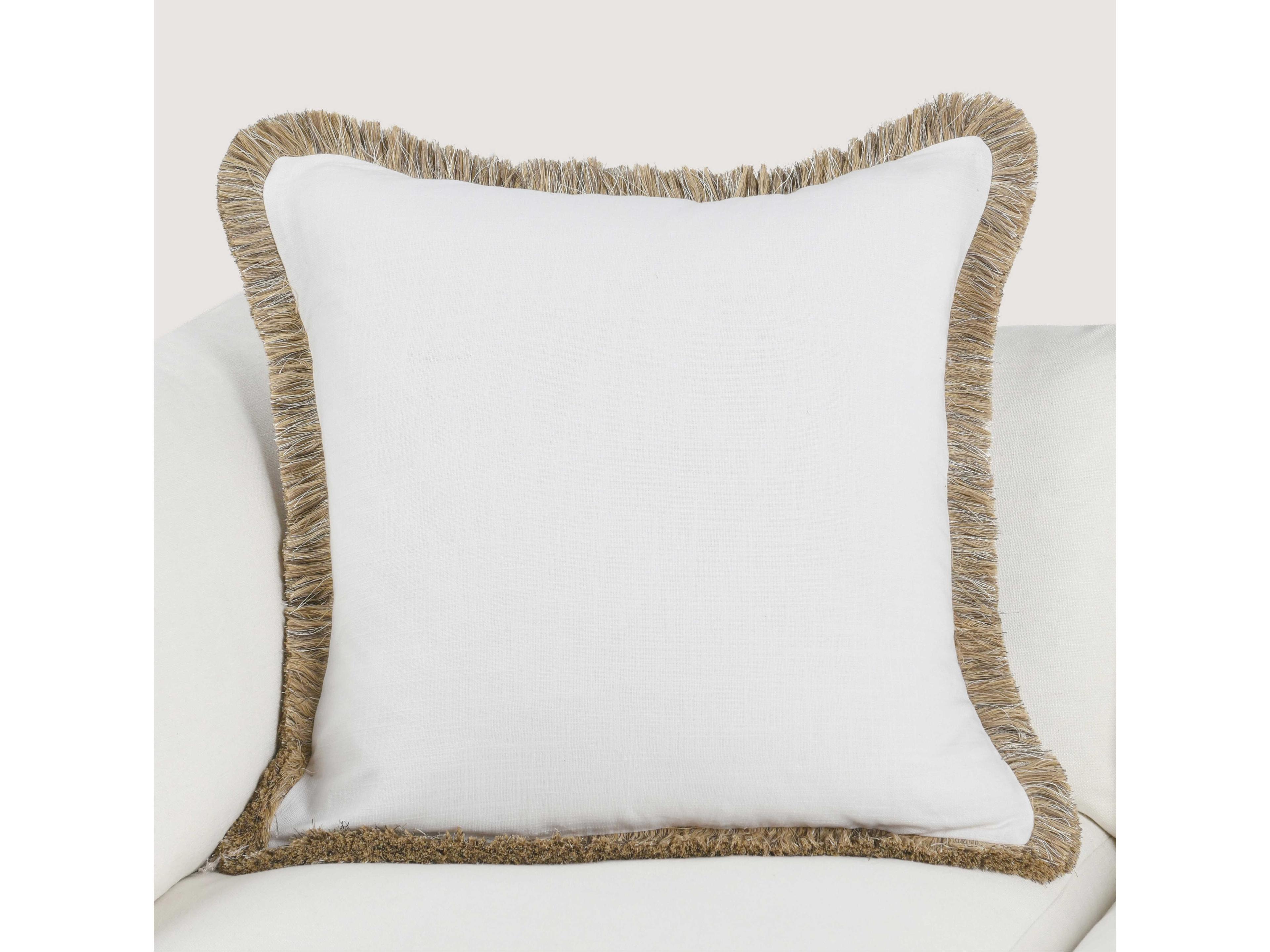 Villa by Classic Home Cara Ivory Throw Pillow