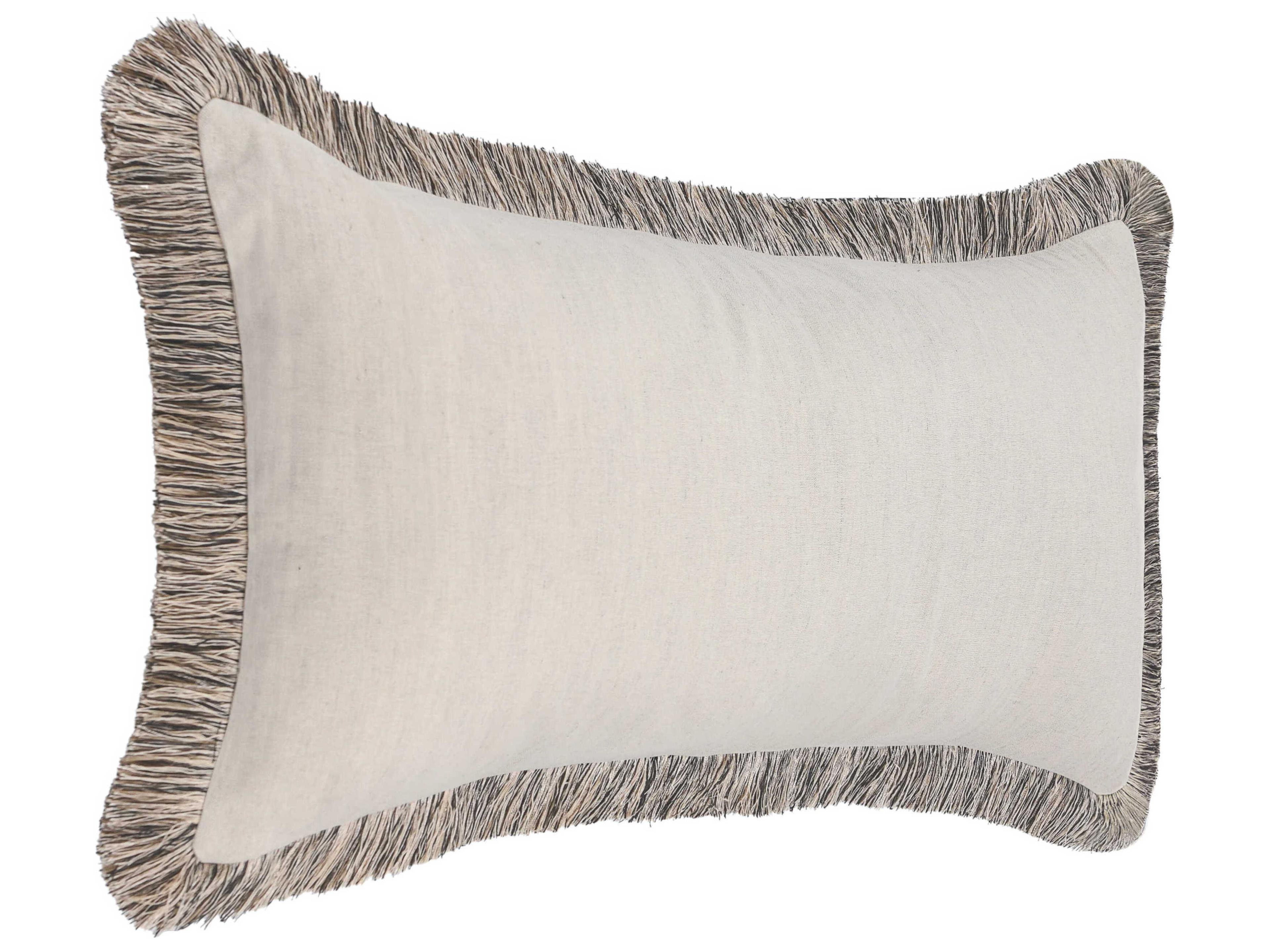 Villa by Classic Home Nola Ivory Throw Pillow