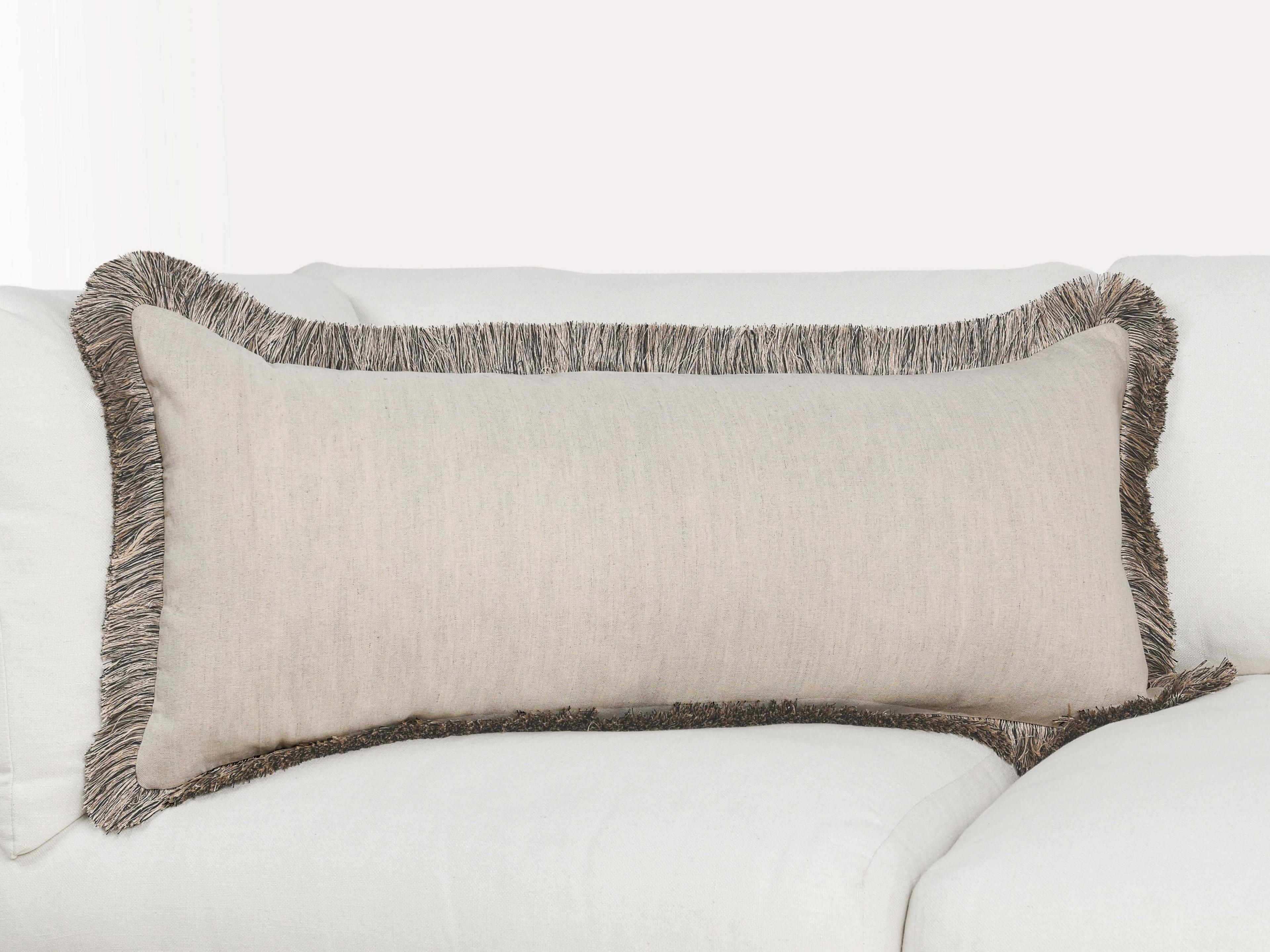 Villa by Classic Home Nola Ivory Throw Pillow