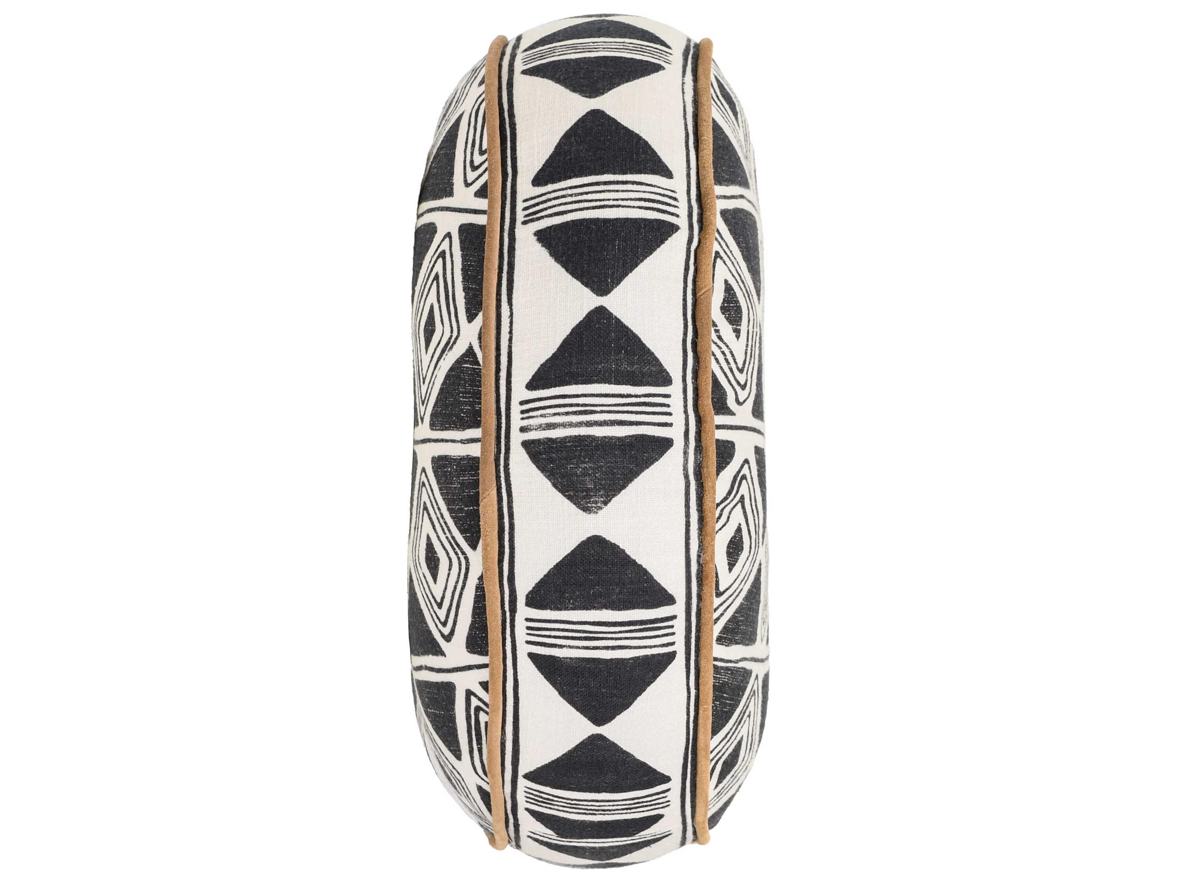 Villa by Classic Home Nubia Black White Throw Pillow