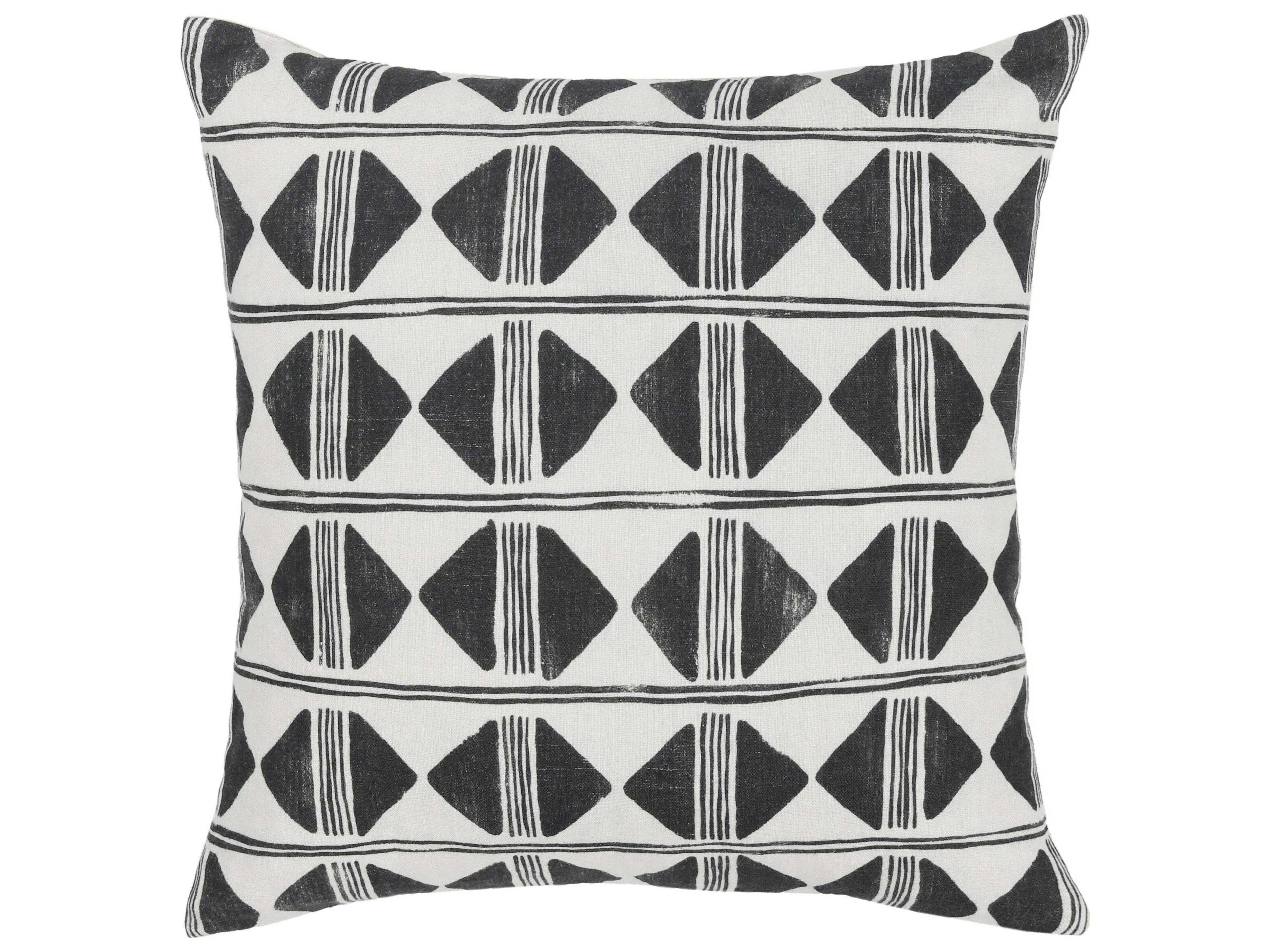 Nubia Black White Throw Pillow