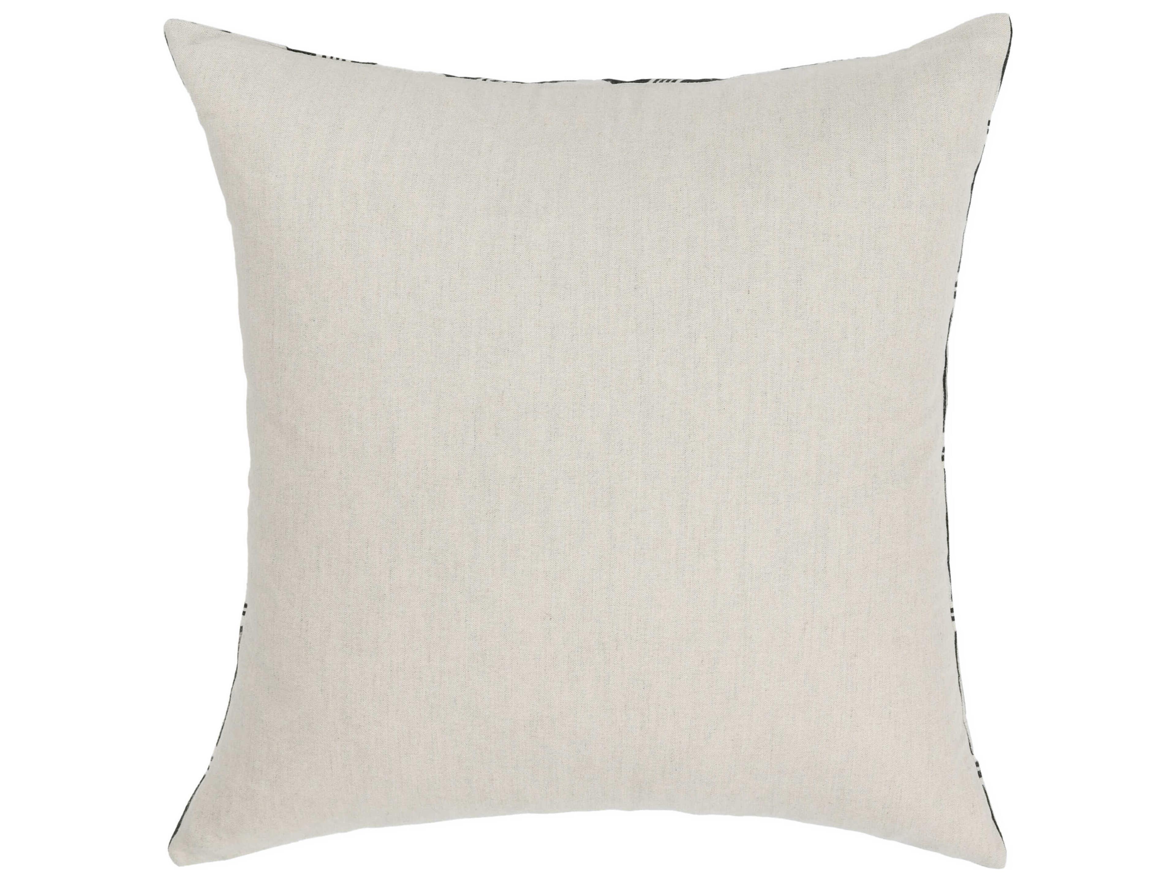 Villa by Classic Home Nubia Black White Throw Pillow