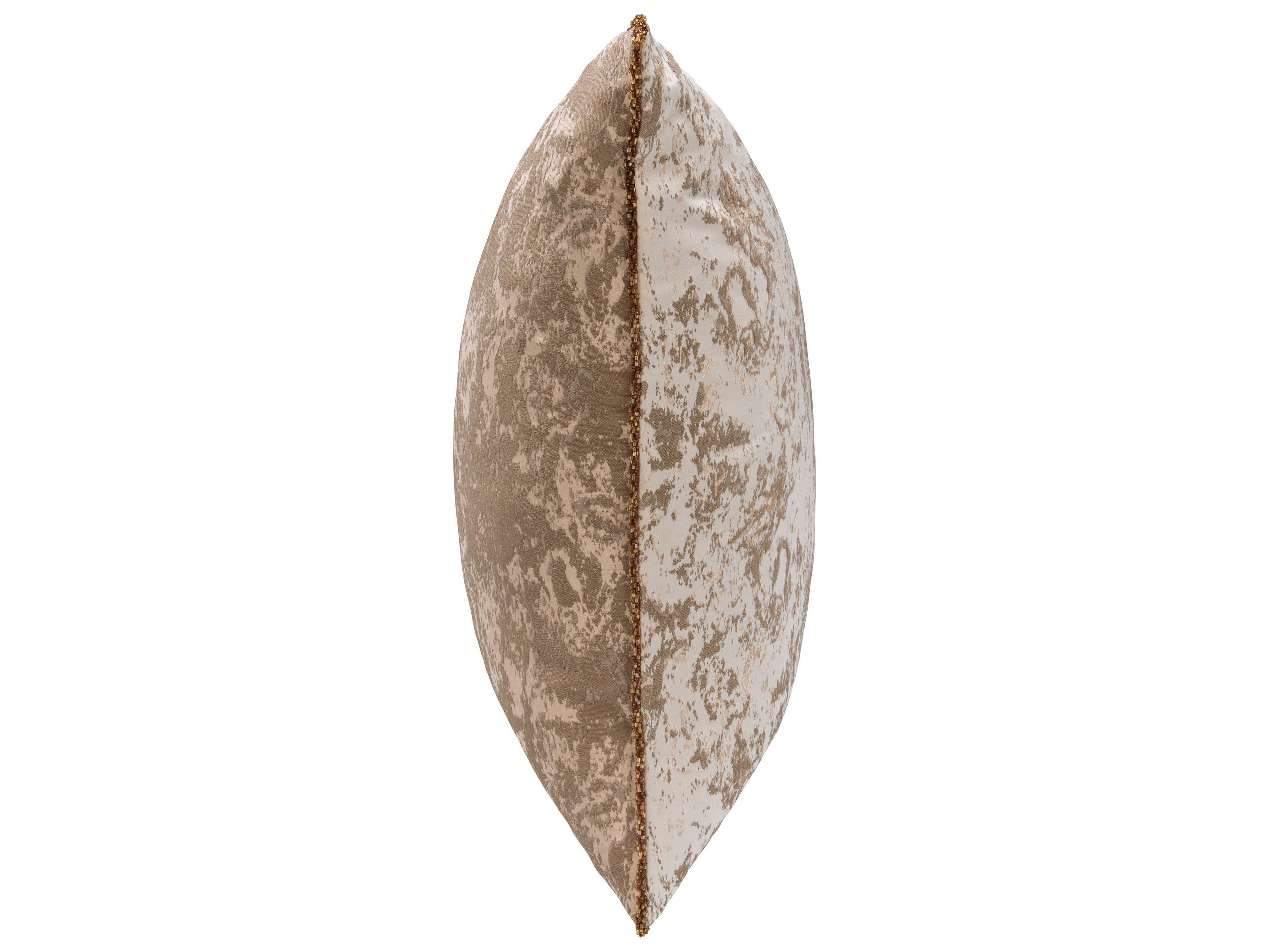 Villa by Classic Home Mica White Throw Pillow