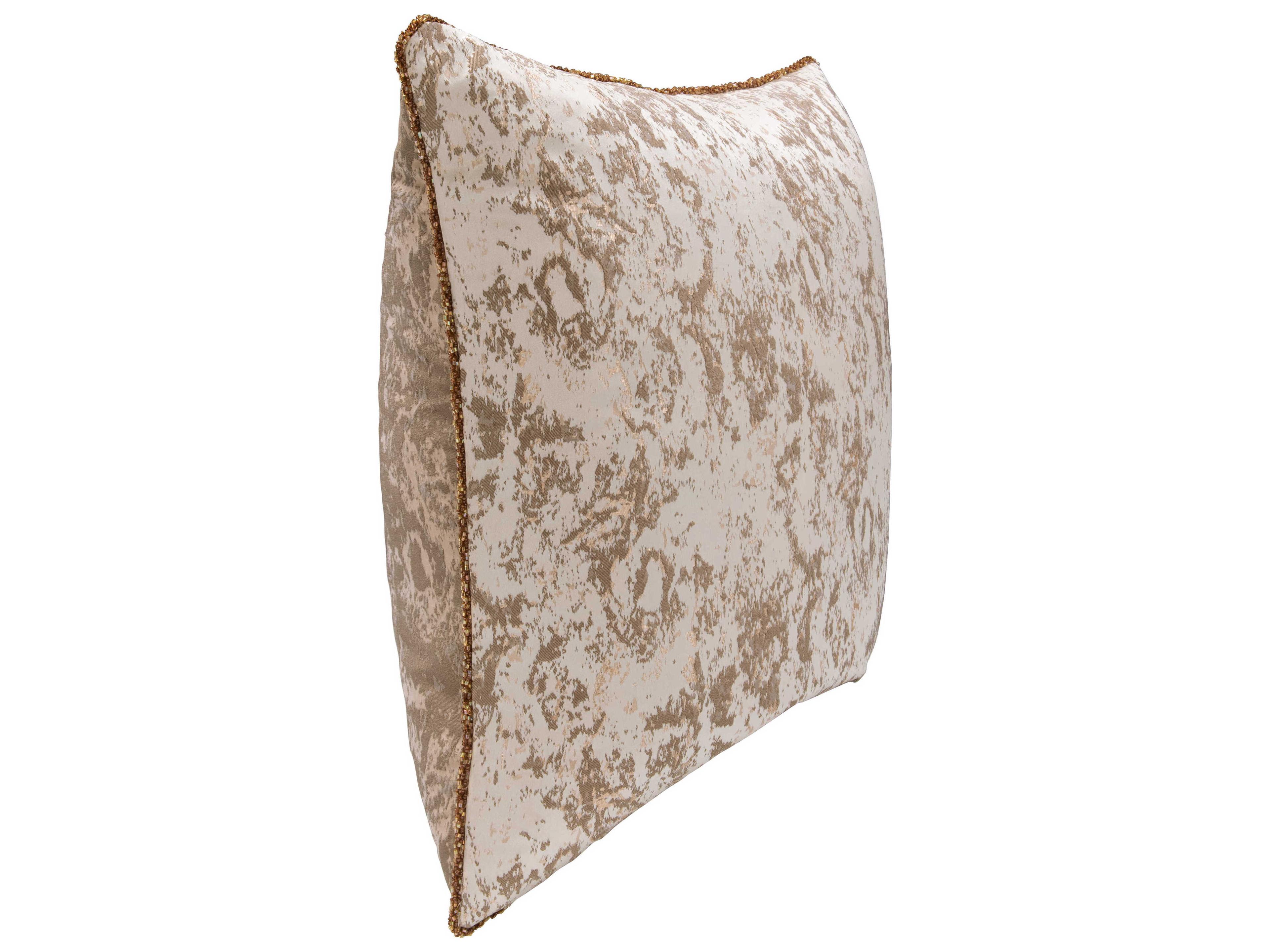 Villa by Classic Home Mica White Throw Pillow