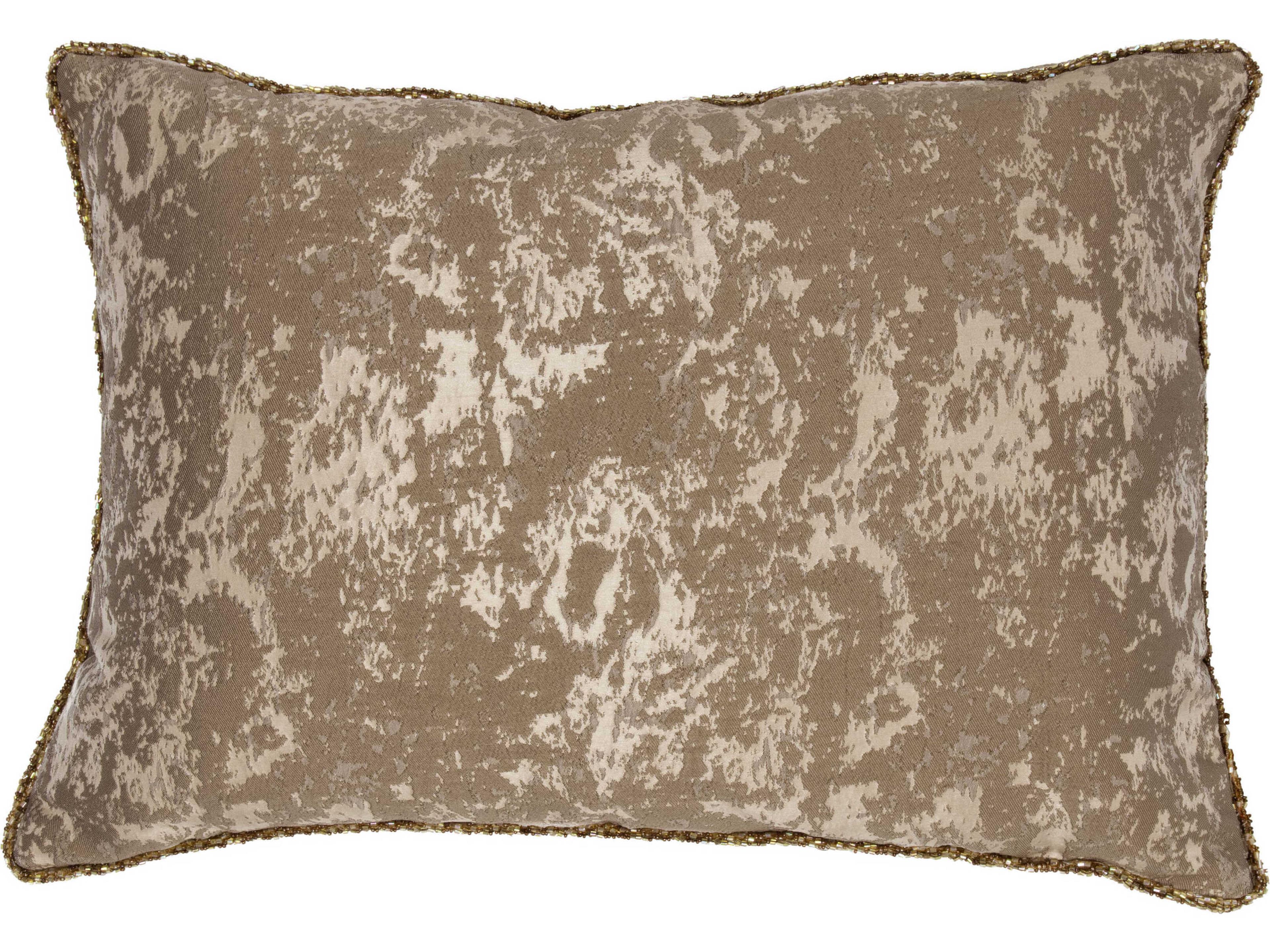 Villa by Classic Home Mica White Throw Pillow