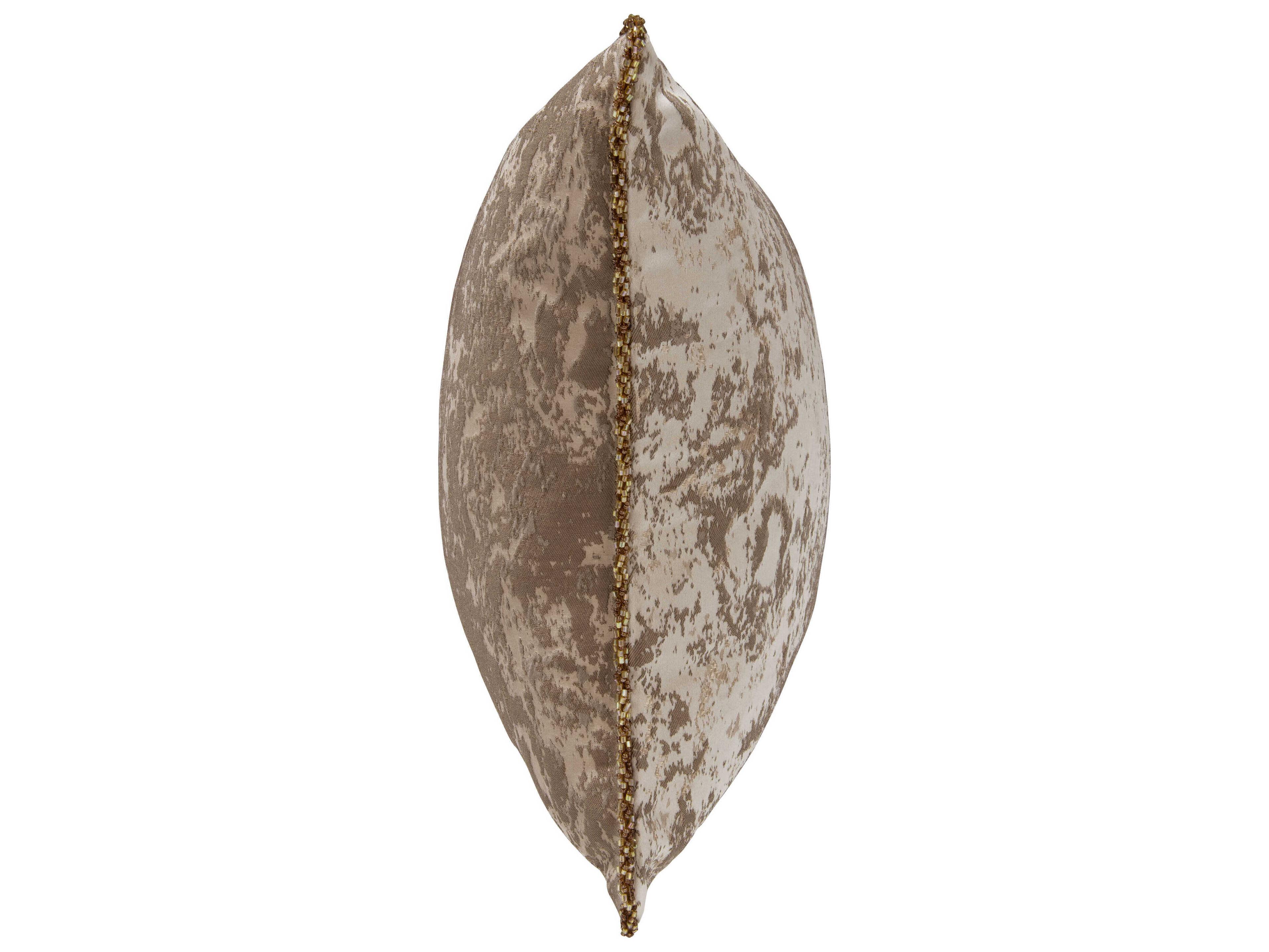 Villa by Classic Home Mica White Throw Pillow