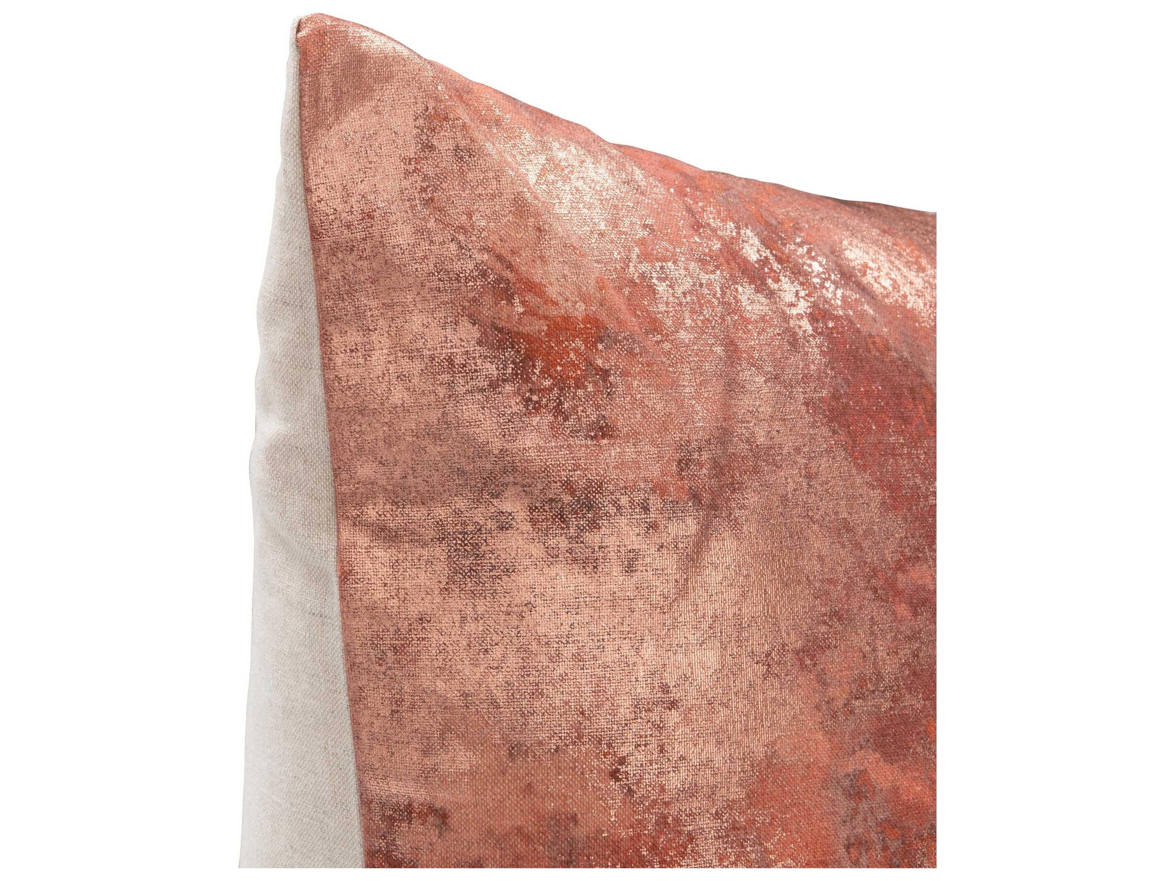 Villa by Classic Home Equilibrium Rose Gold Throw Pillow