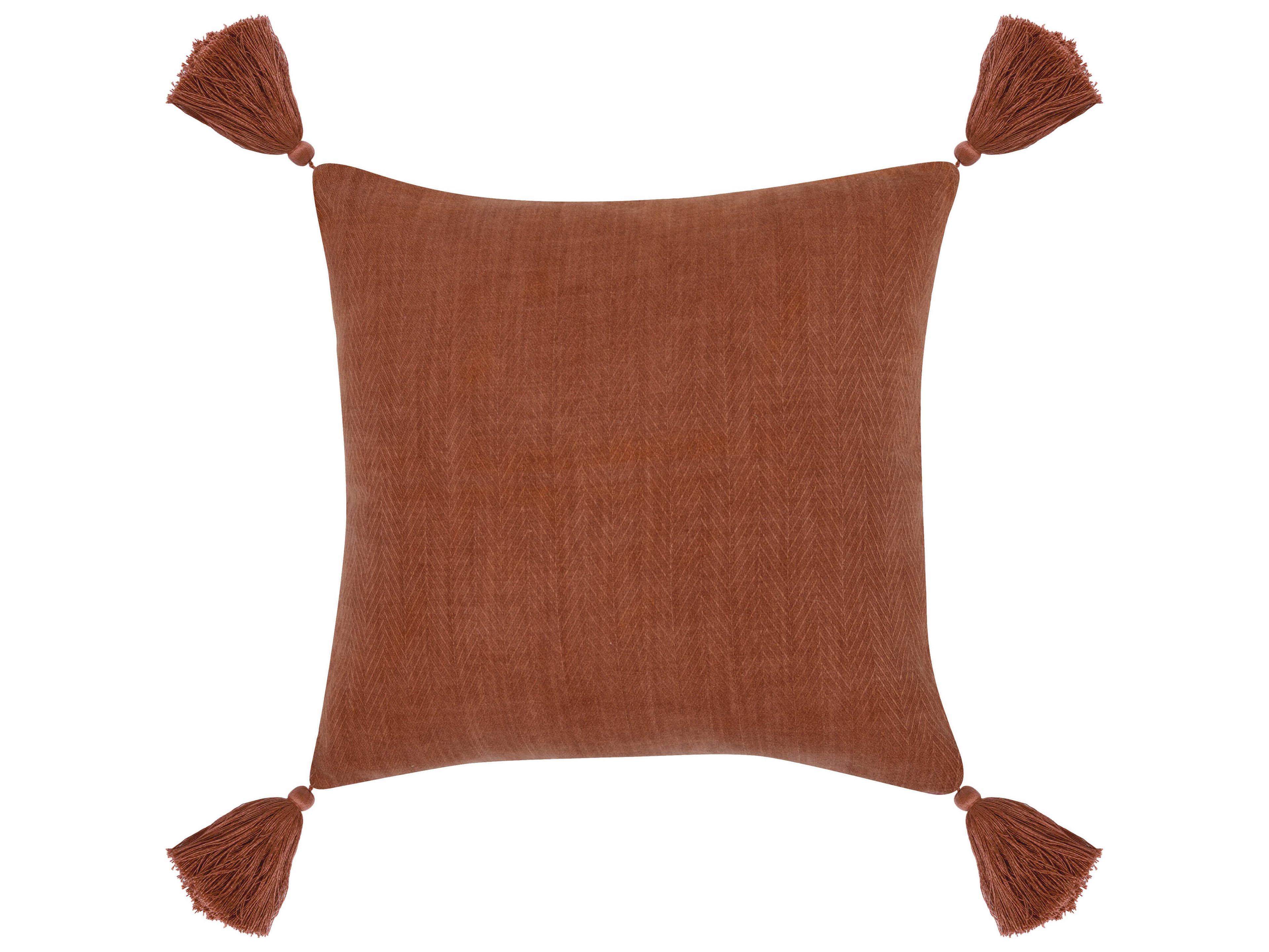 Villa by Classic Home Karo Red Throw Pillow