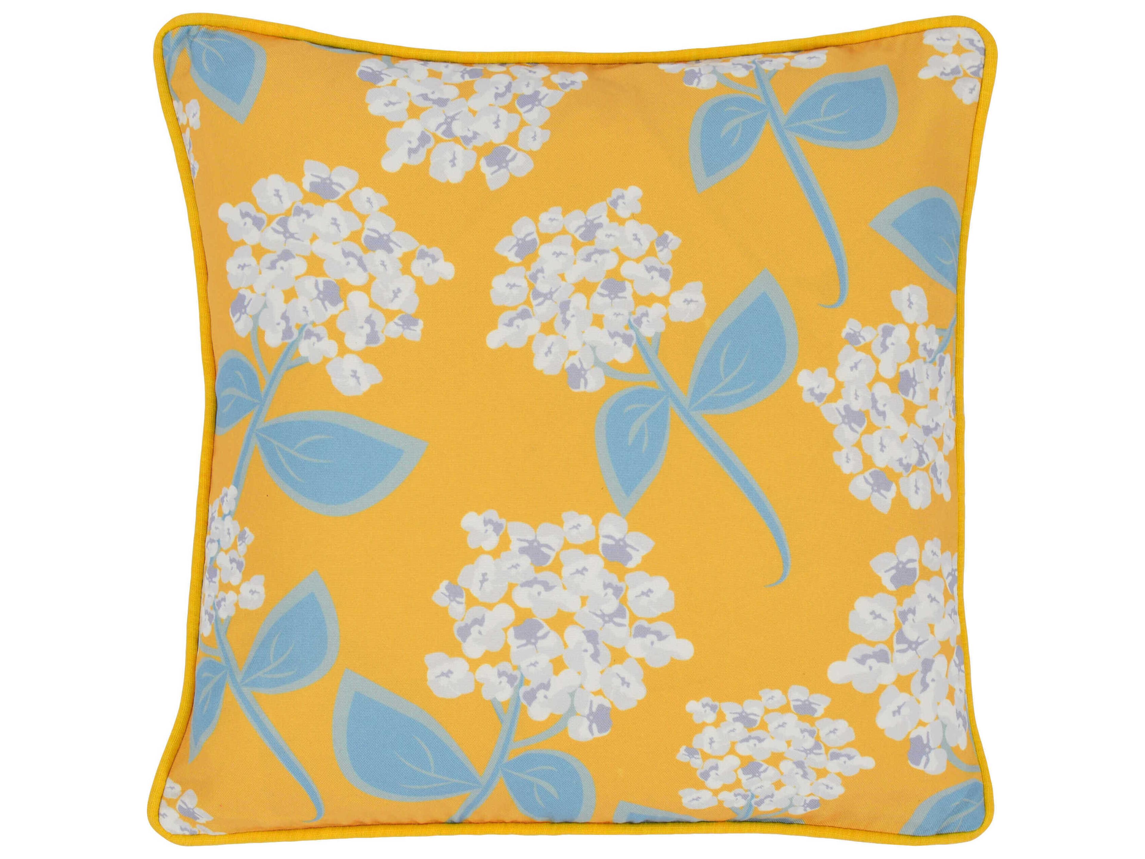Villa by Classic Home Rosewell Yellow Throw Pillow