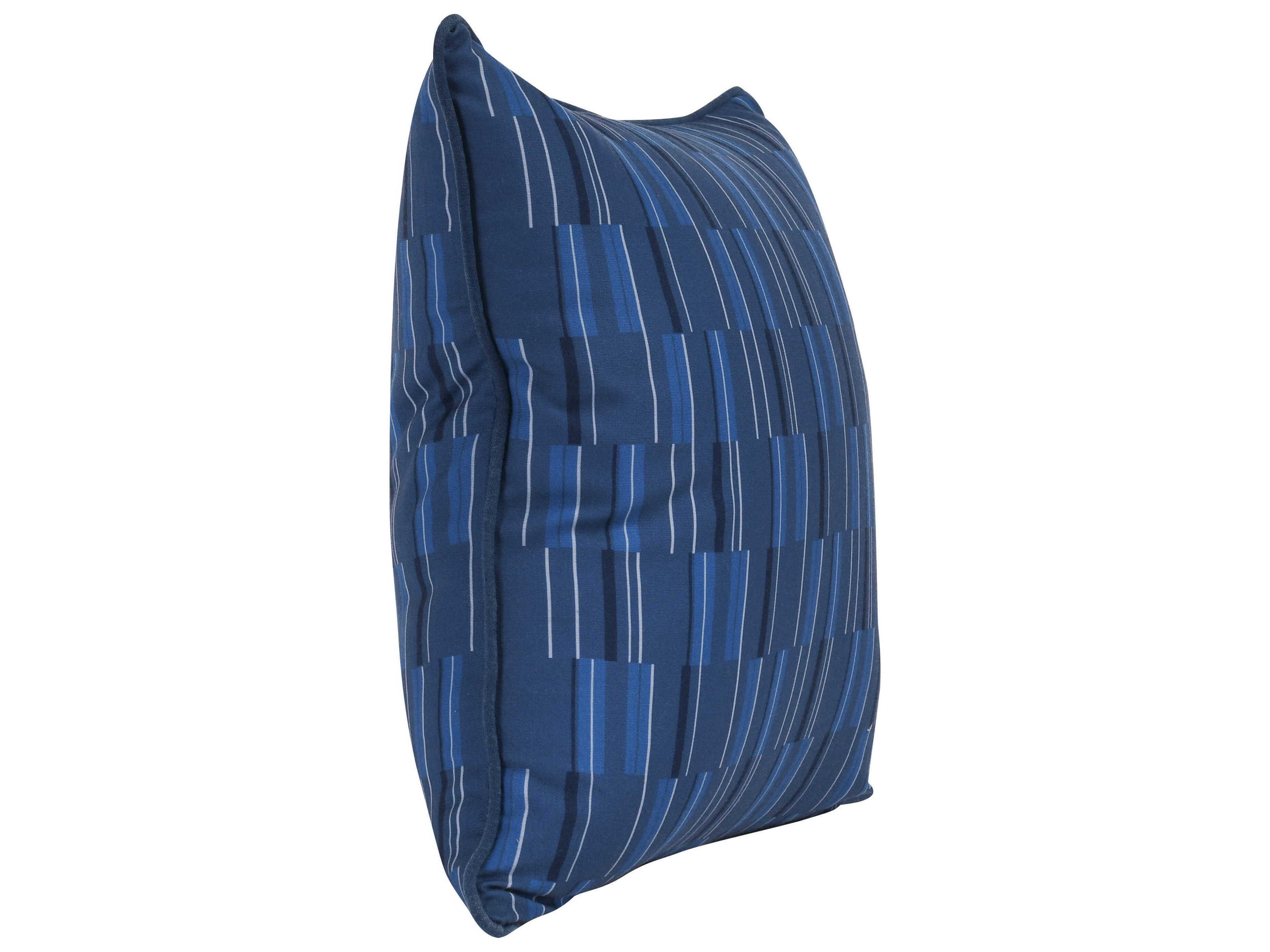 Villa by Classic Home Nantucket Blue Throw Pillow