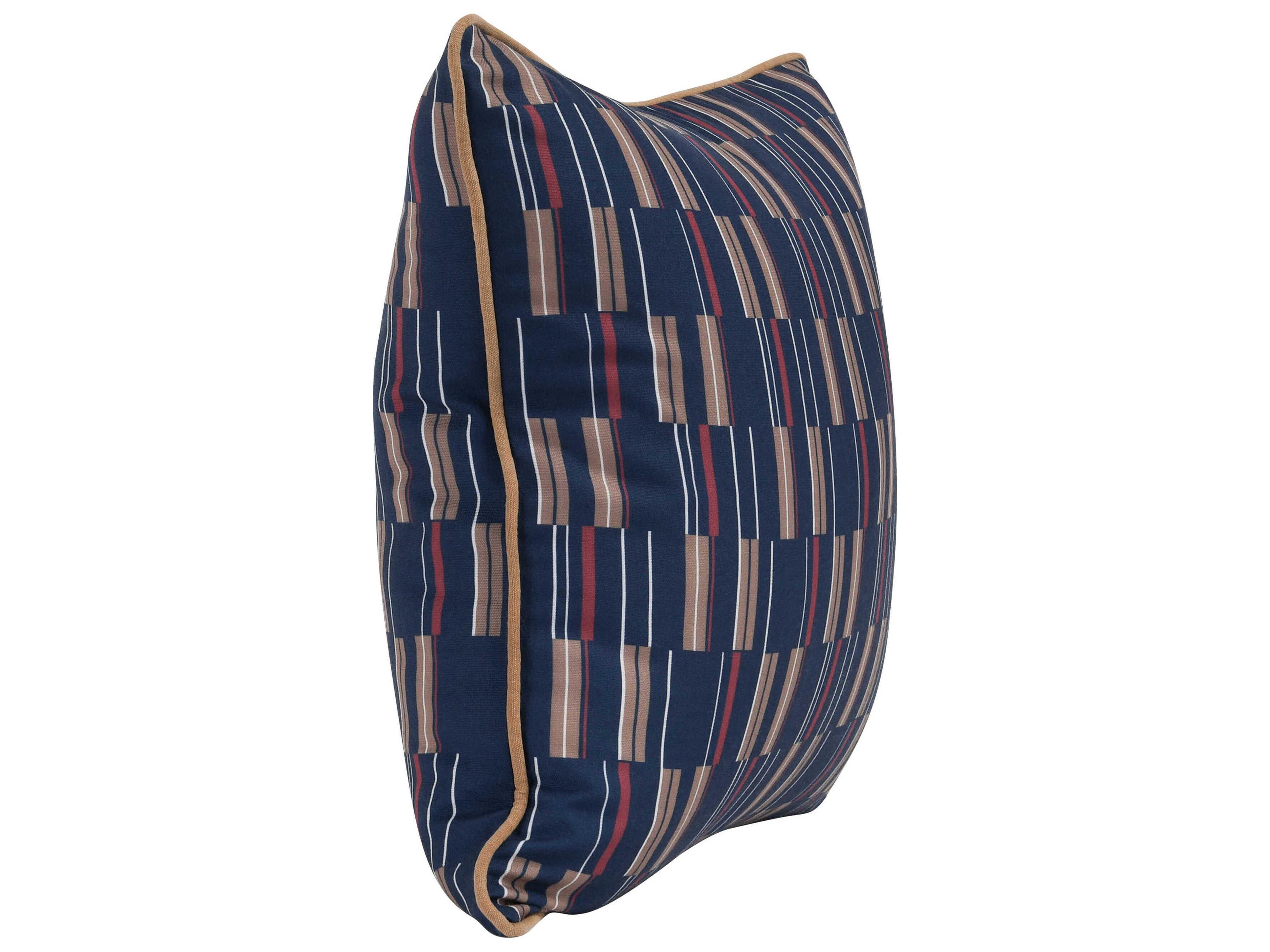 Villa by Classic Home Nantucket Blue Multicolor Throw Pillow