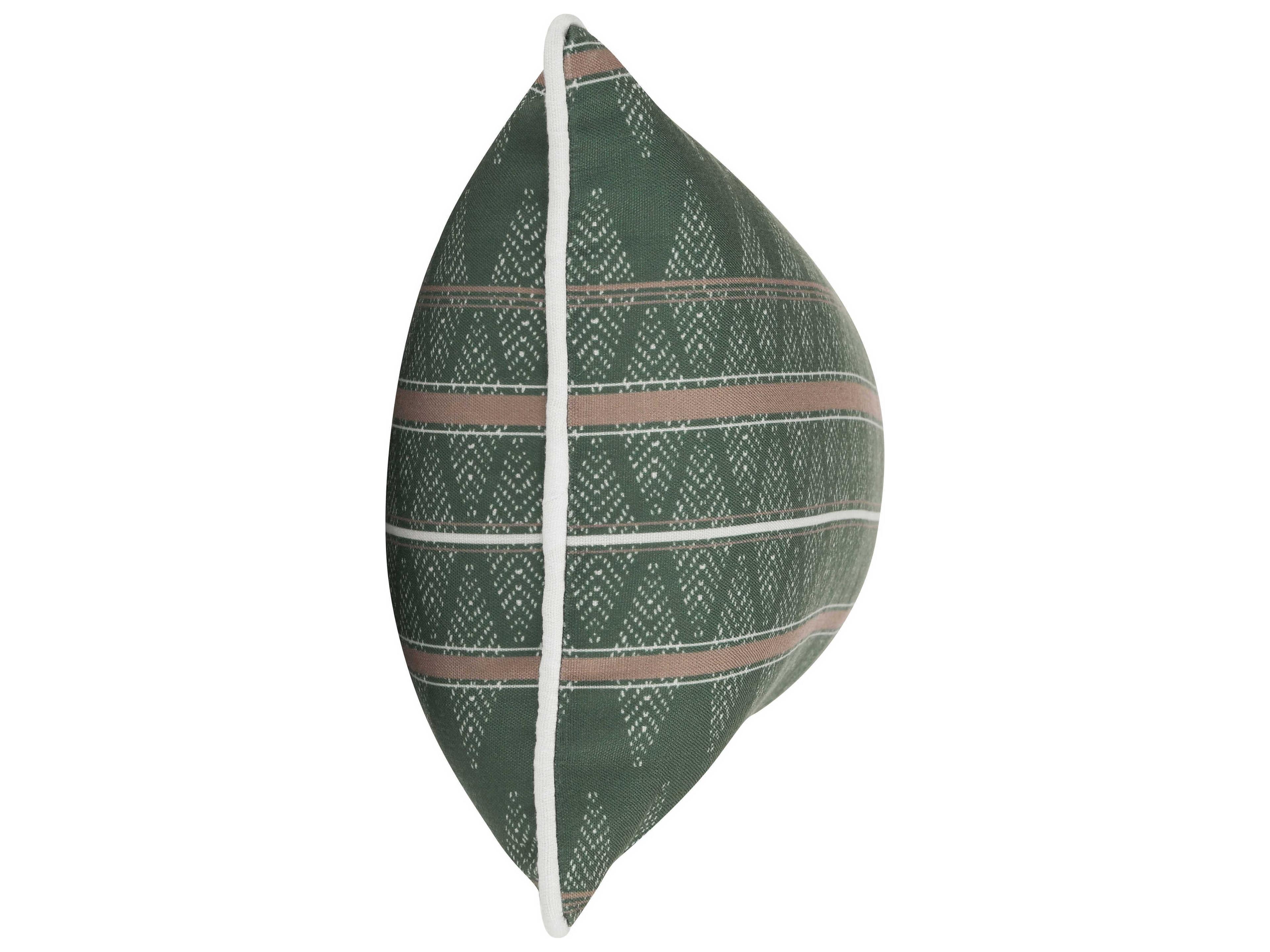 Villa by Classic Home Terranea Green Throw Pillow