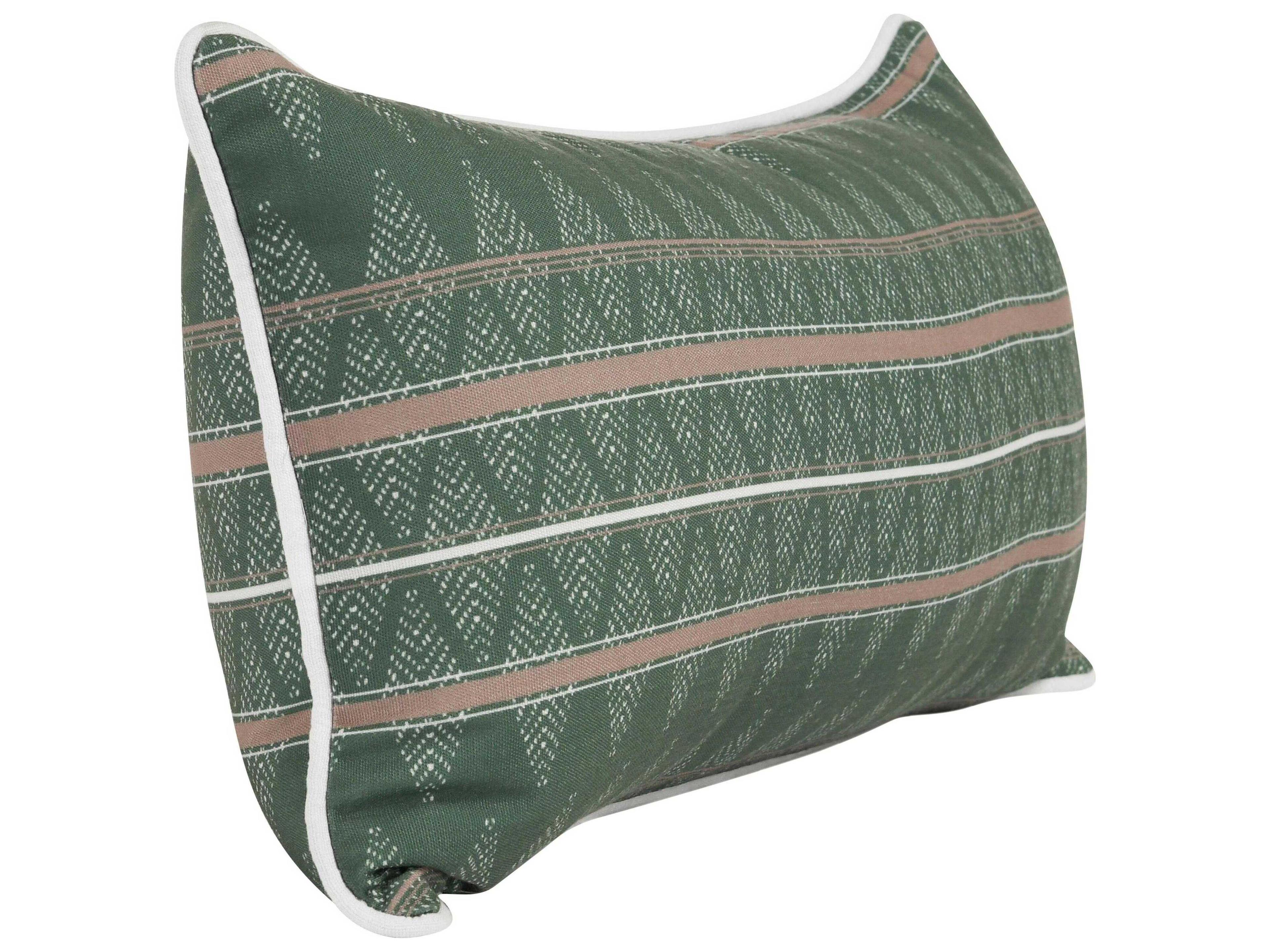 Villa by Classic Home Terranea Green Throw Pillow