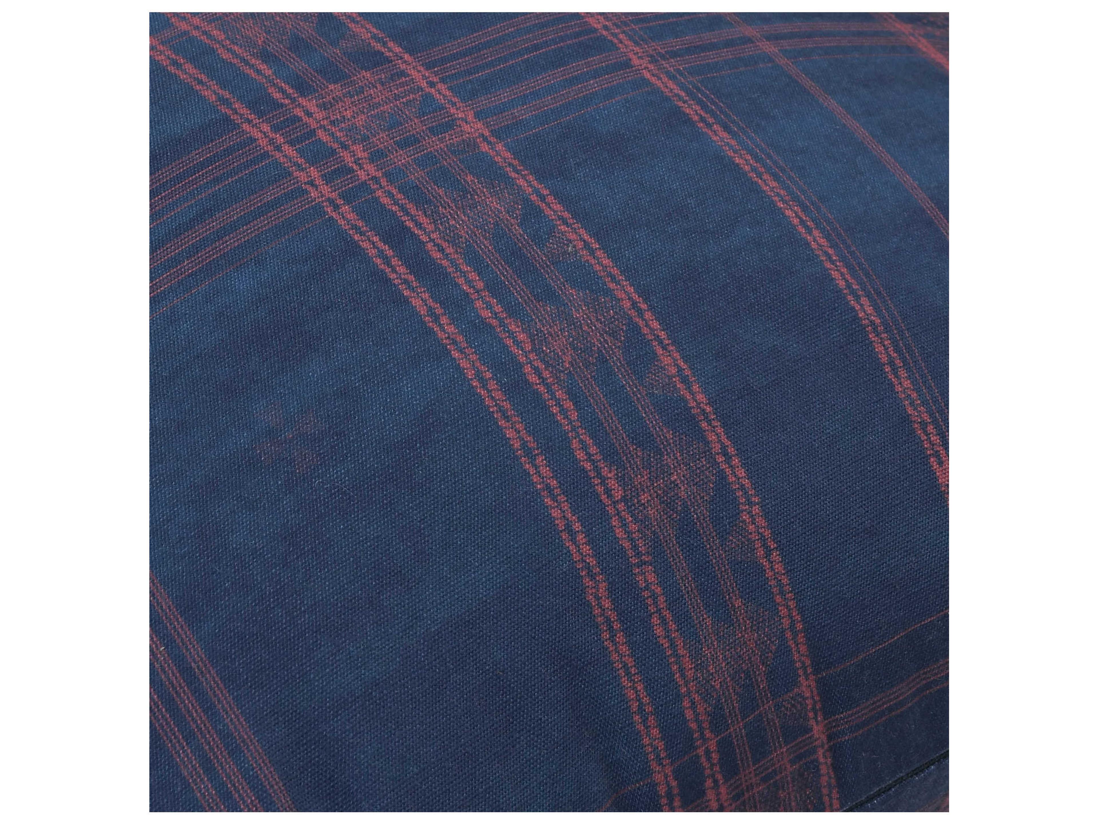 Villa by Classic Home Terranea Dark Blue Red Throw Pillow