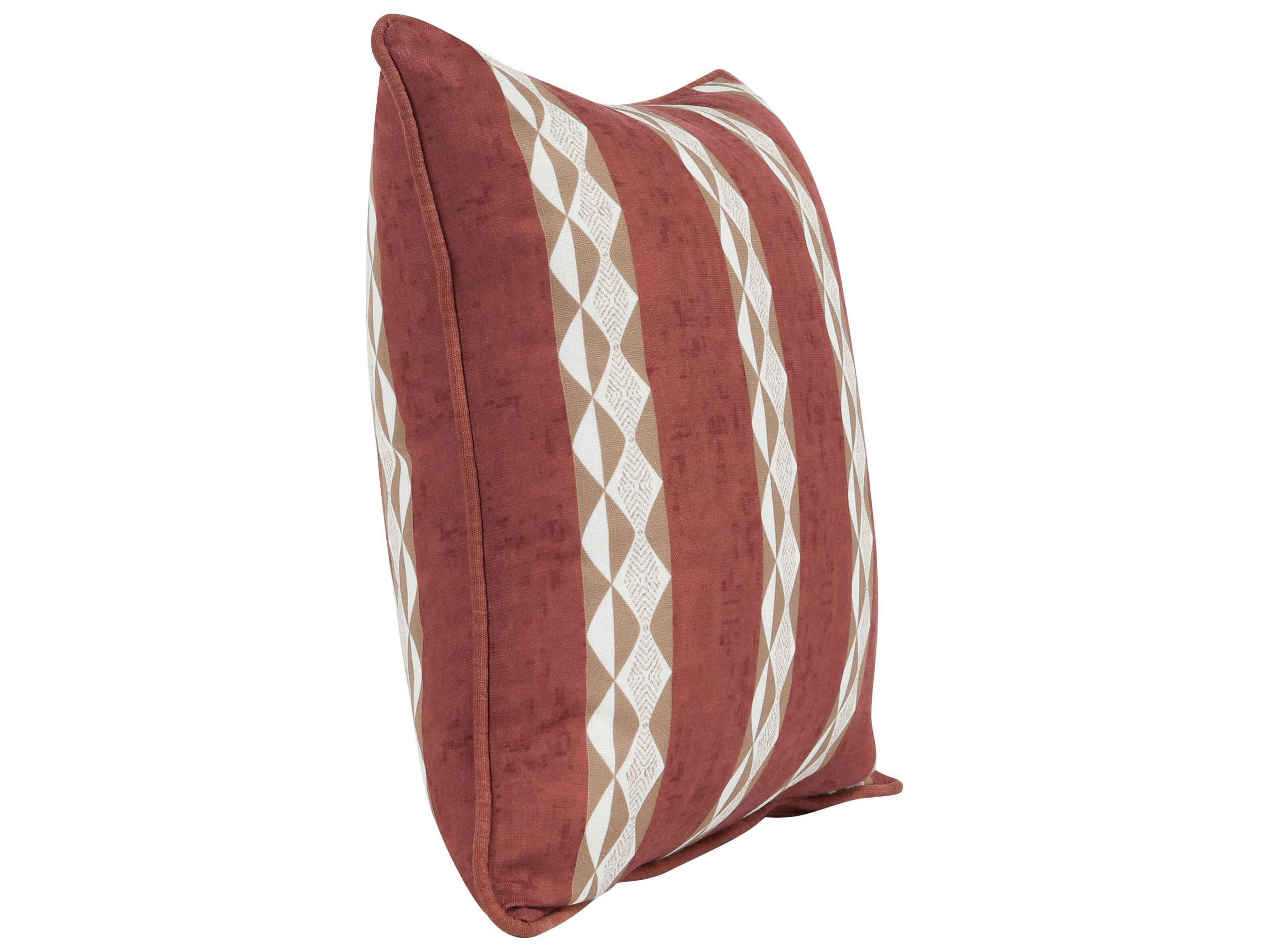 Villa by Classic Home Terranea Red Throw Pillow
