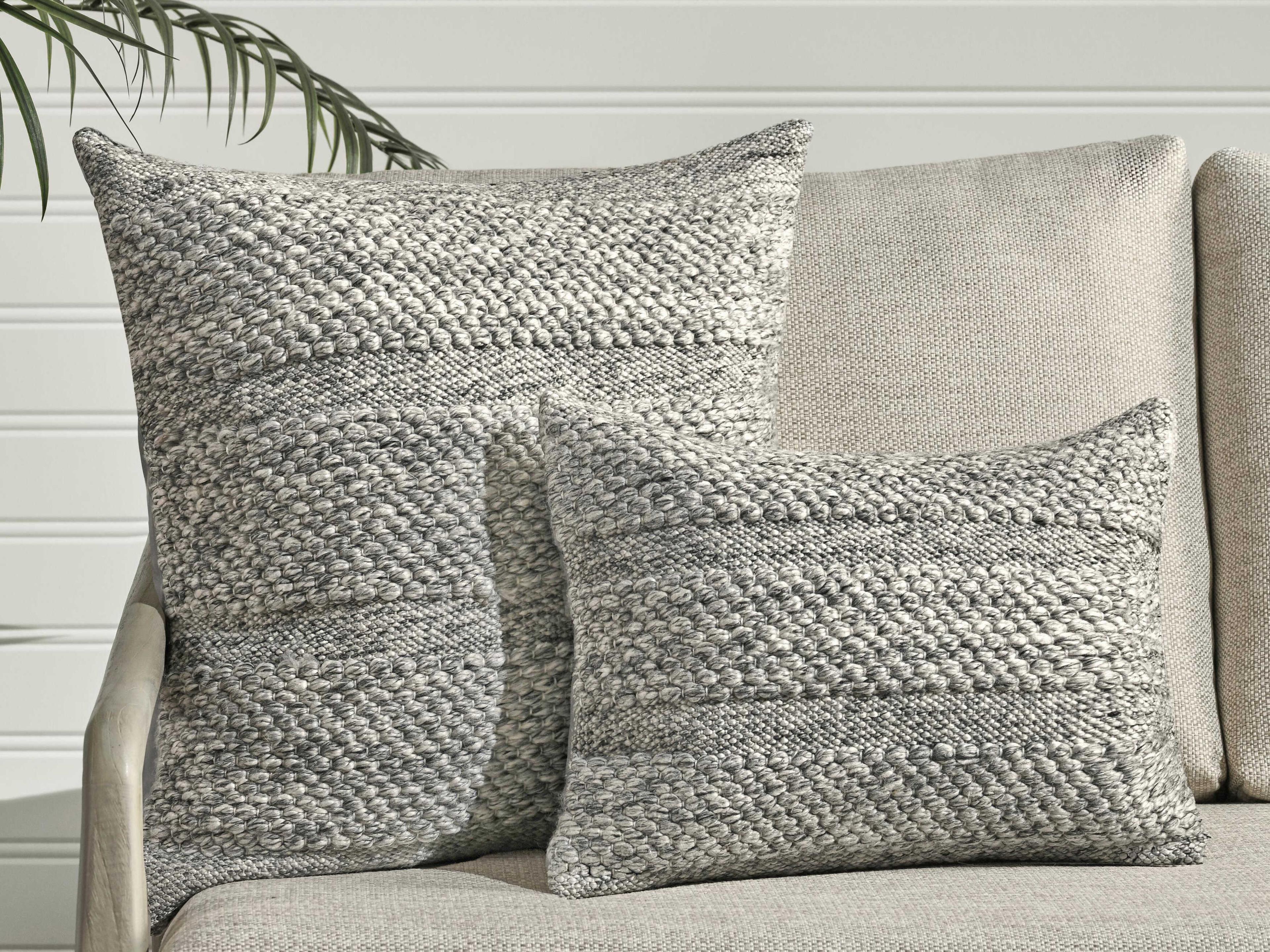Villa by Classic Home Ford Gray Throw Pillow