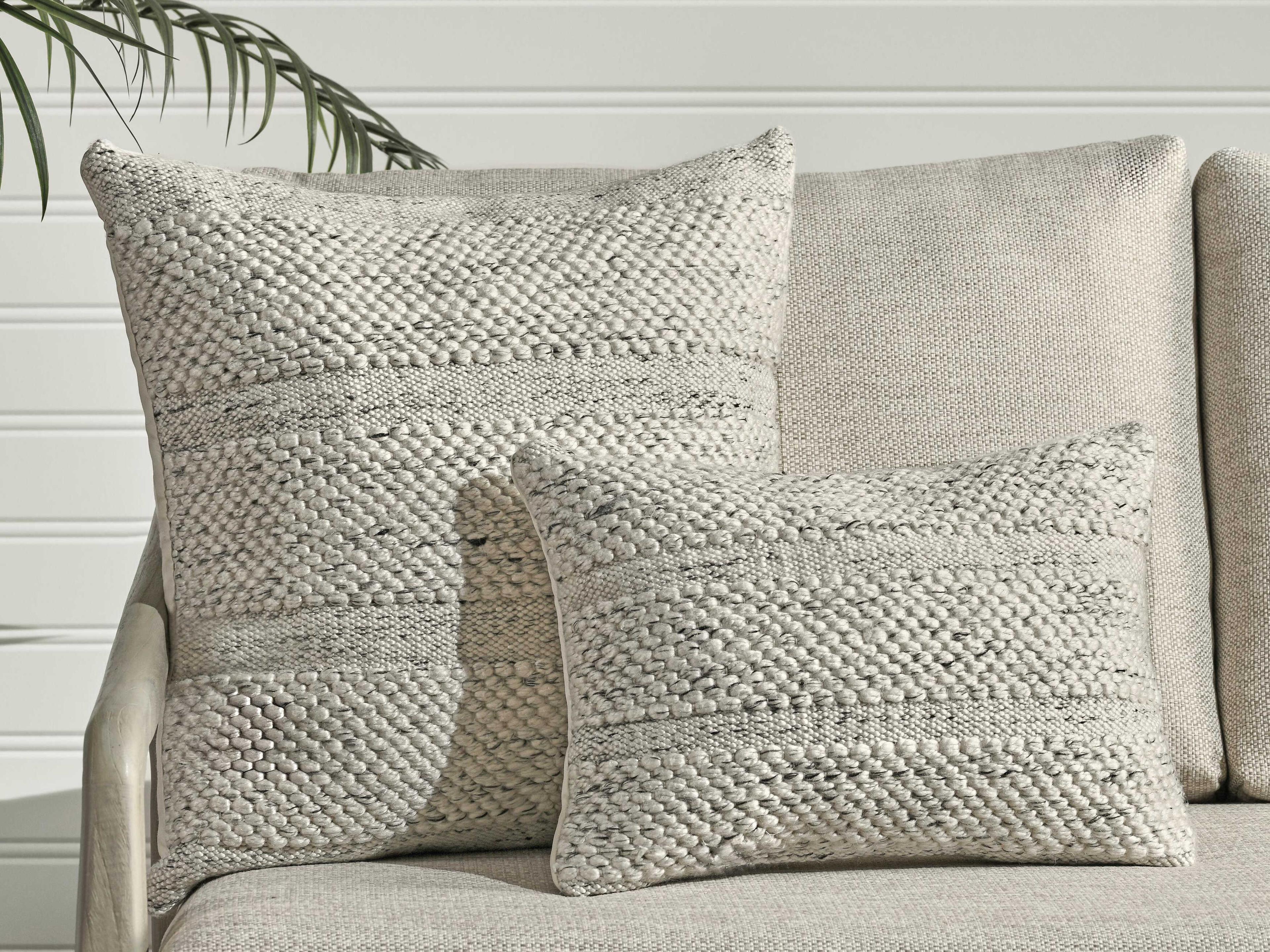 Villa by Classic Home Ford Ivory Throw Pillow