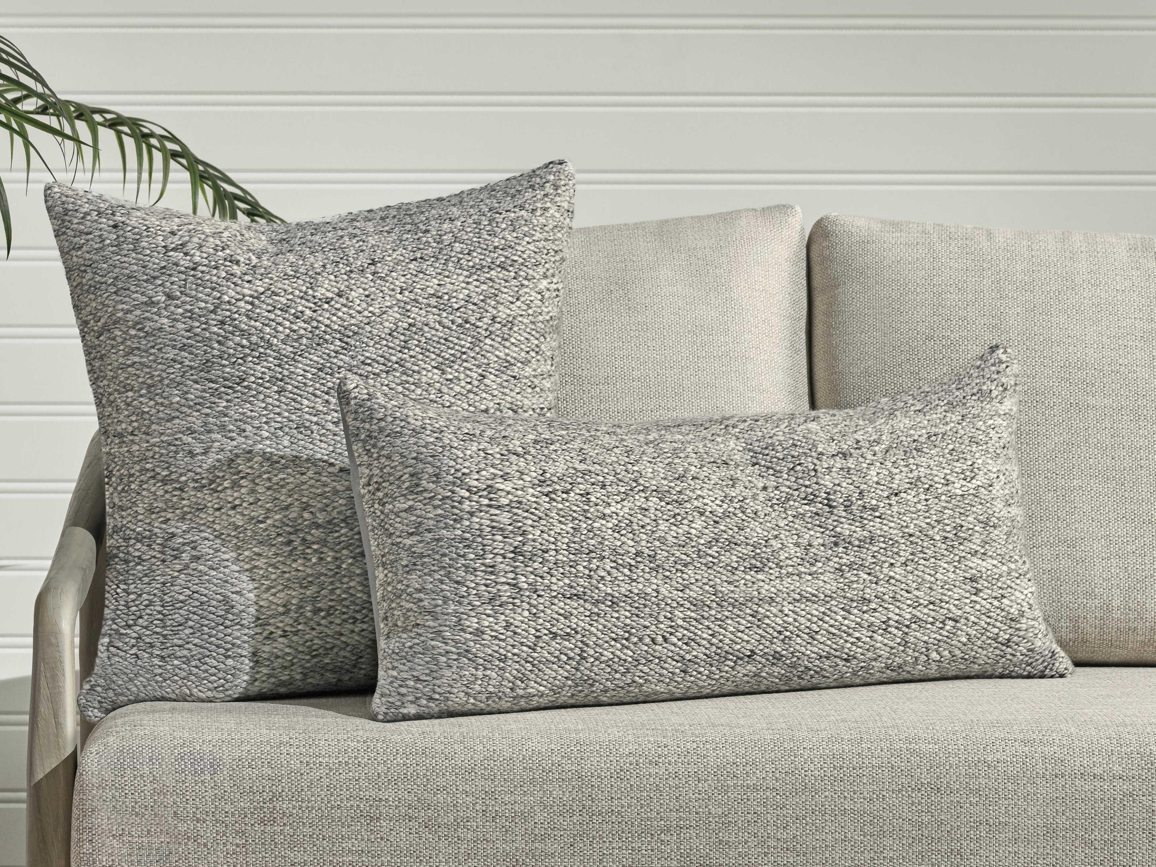 Villa by Classic Home Stella Gray Throw Pillow