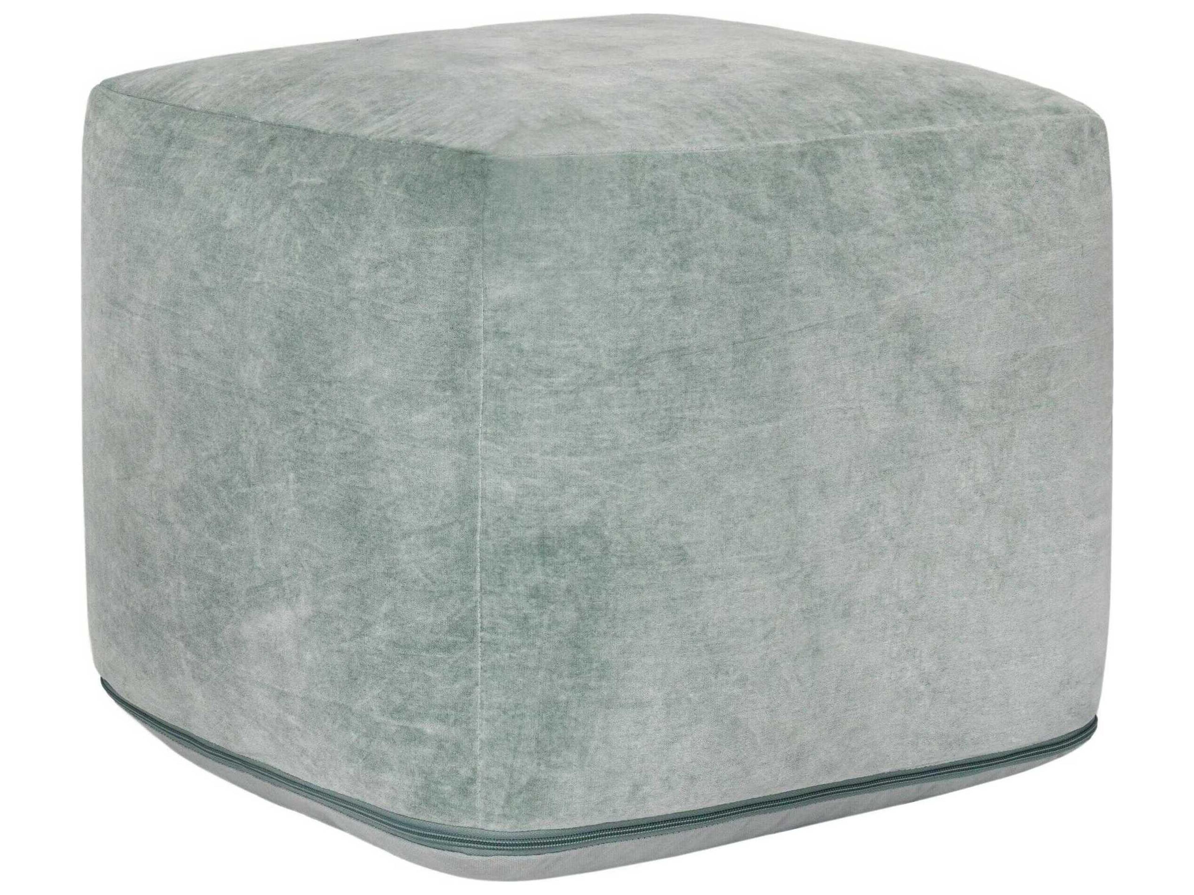 Heirloom Green Upholstered Pouf