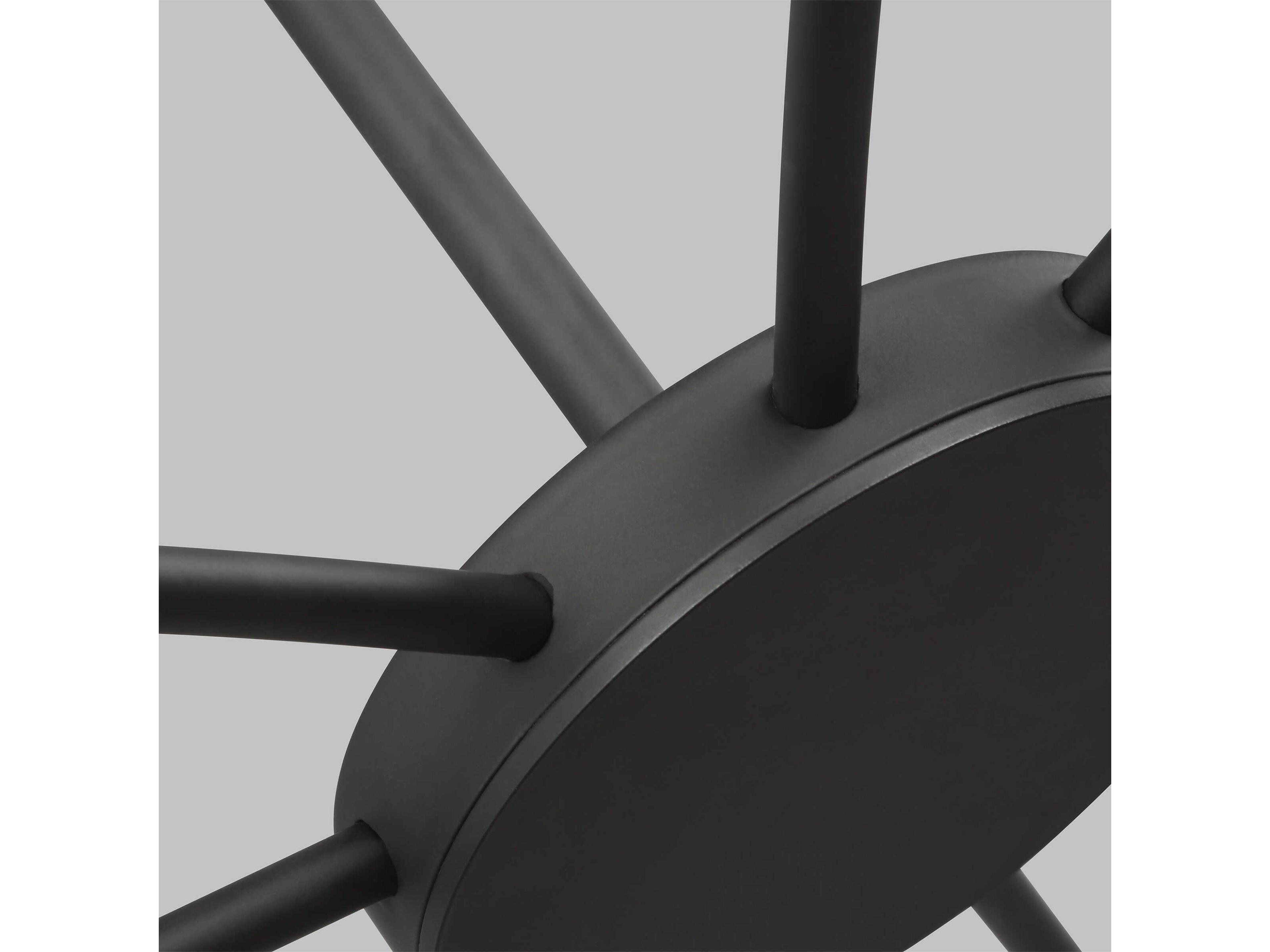 Visual Comfort Modern Aerial 1-Light Matte Black Chandelier