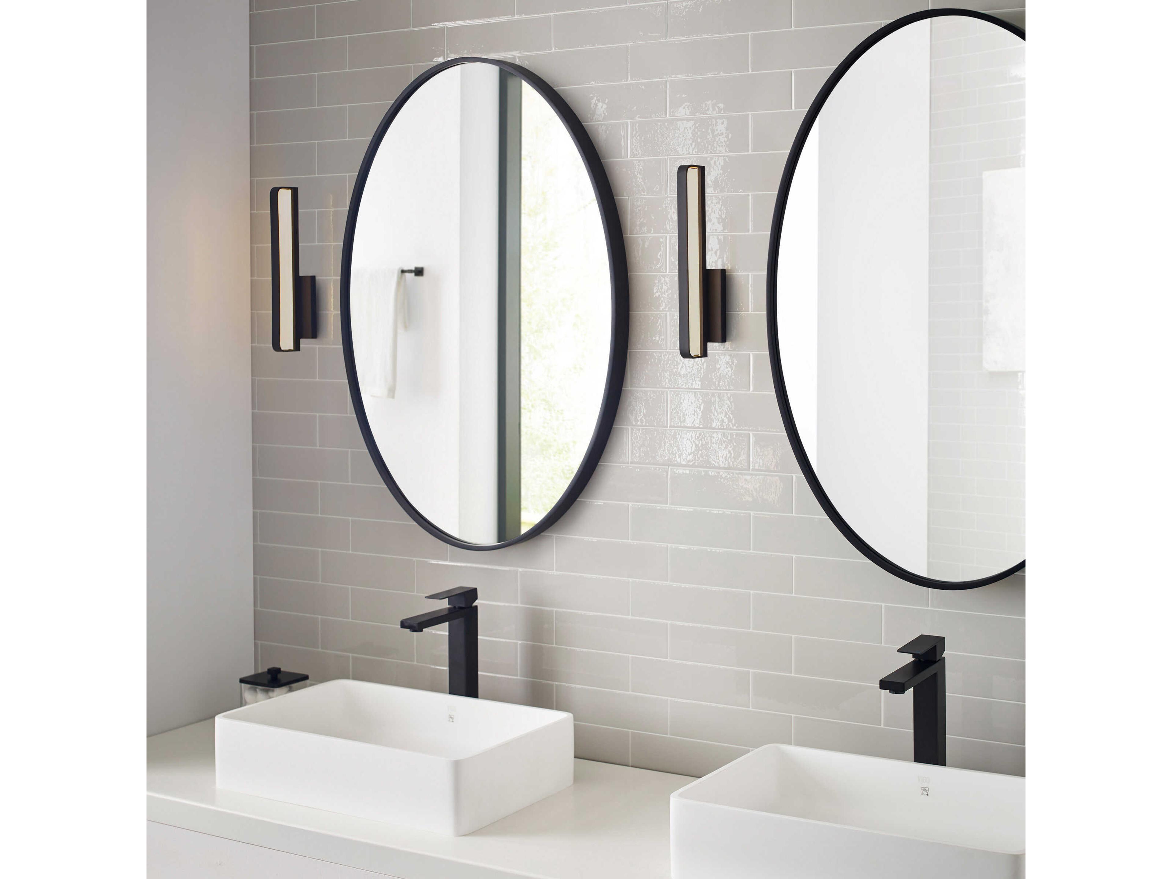 Visual Comfort Modern Banda 1-Light Matte Black Wall Sconce