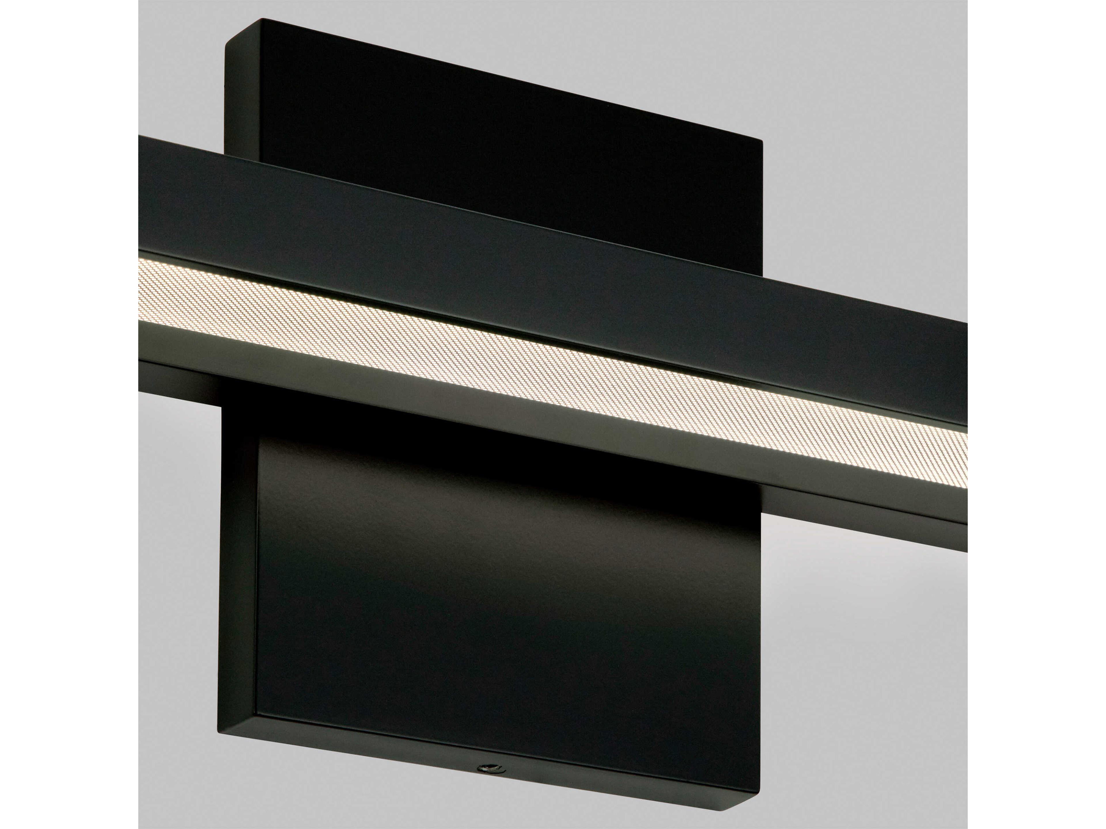 Visual Comfort Modern Banda 1-Light Matte Black Vanity Light