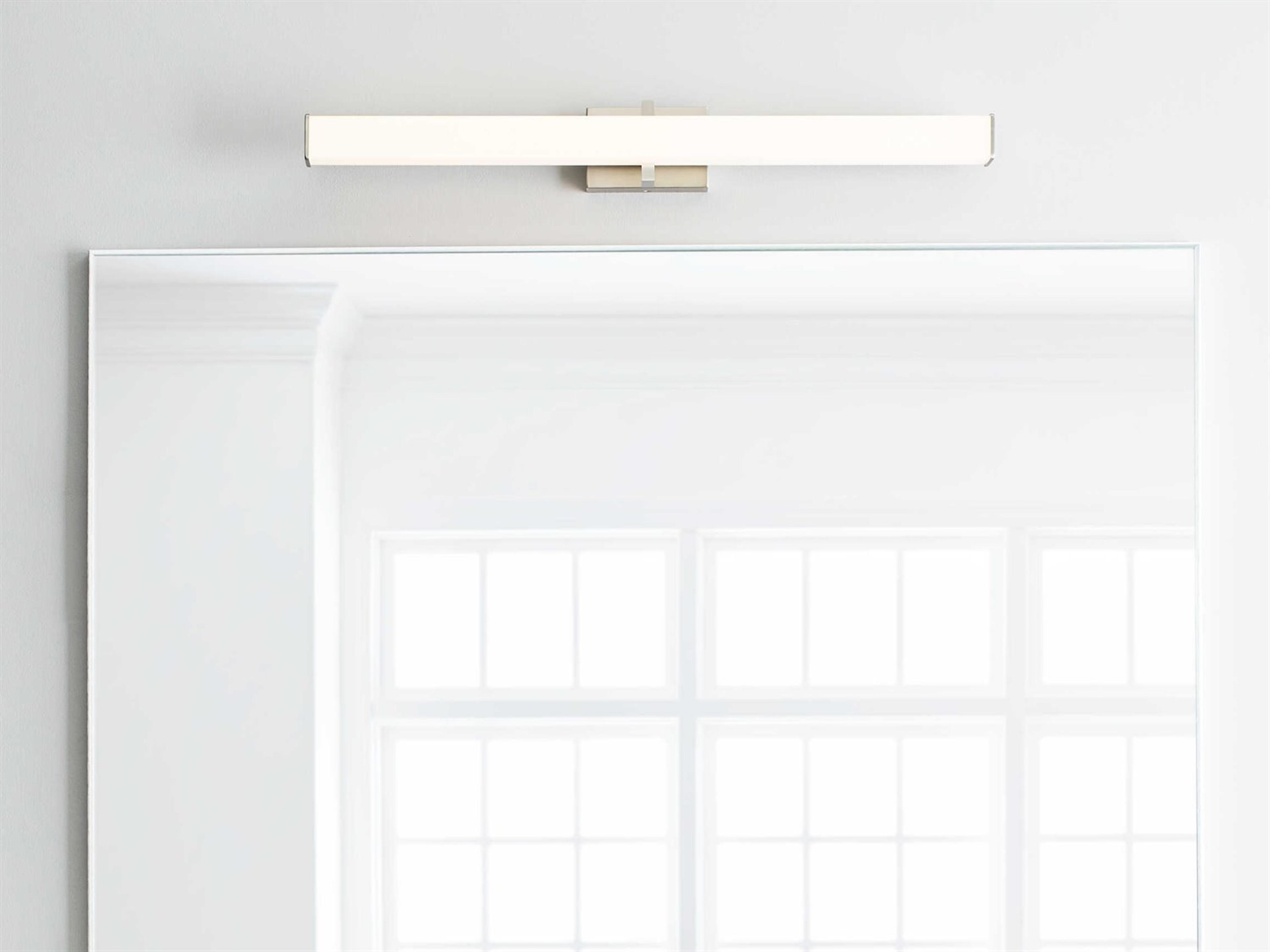 Visual Comfort Modern Ellis 1-Light Satin Nickel Vanity Light