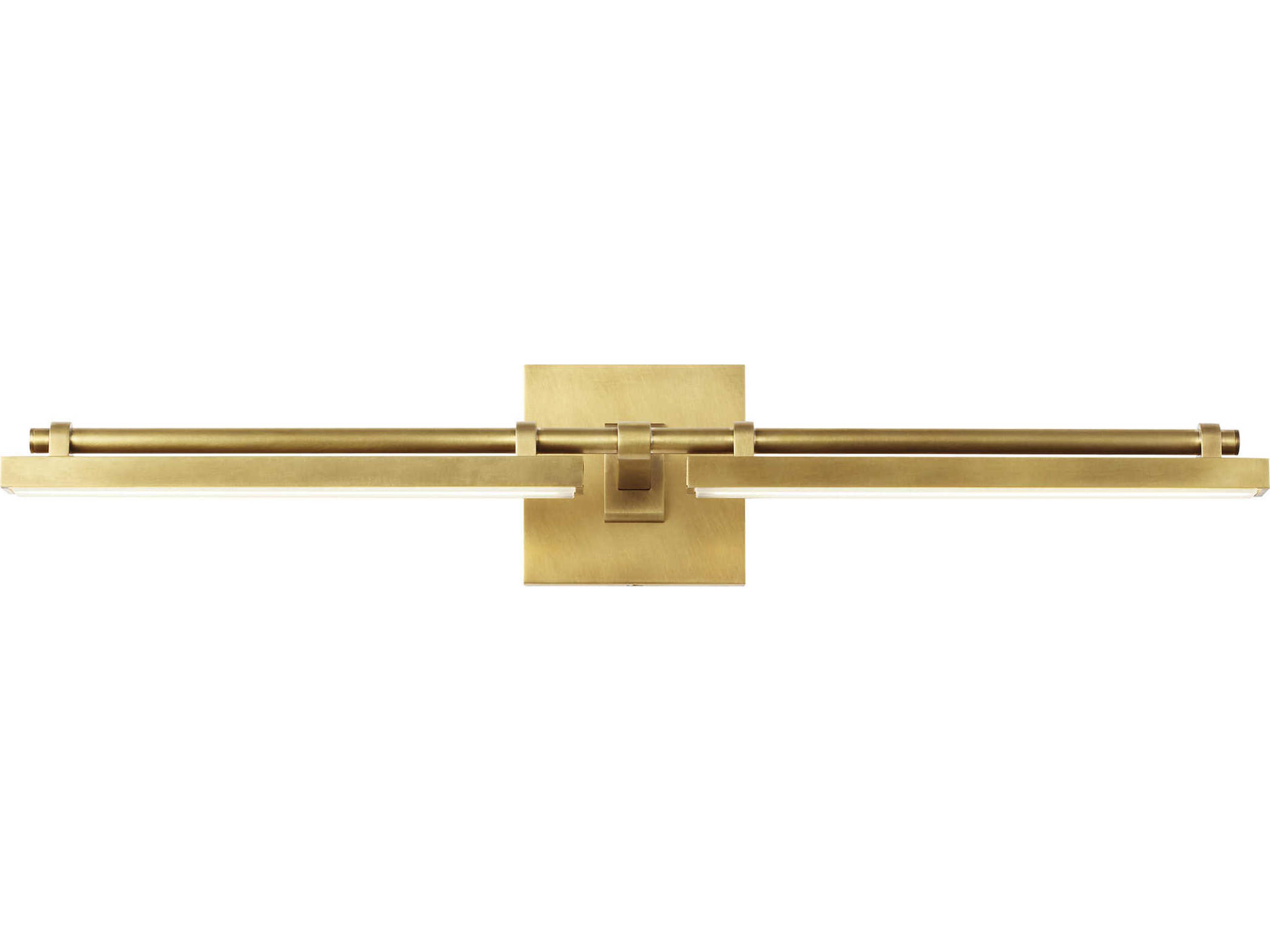 Visual Comfort Modern Kal 1-Light Natural Brass Vanity Light