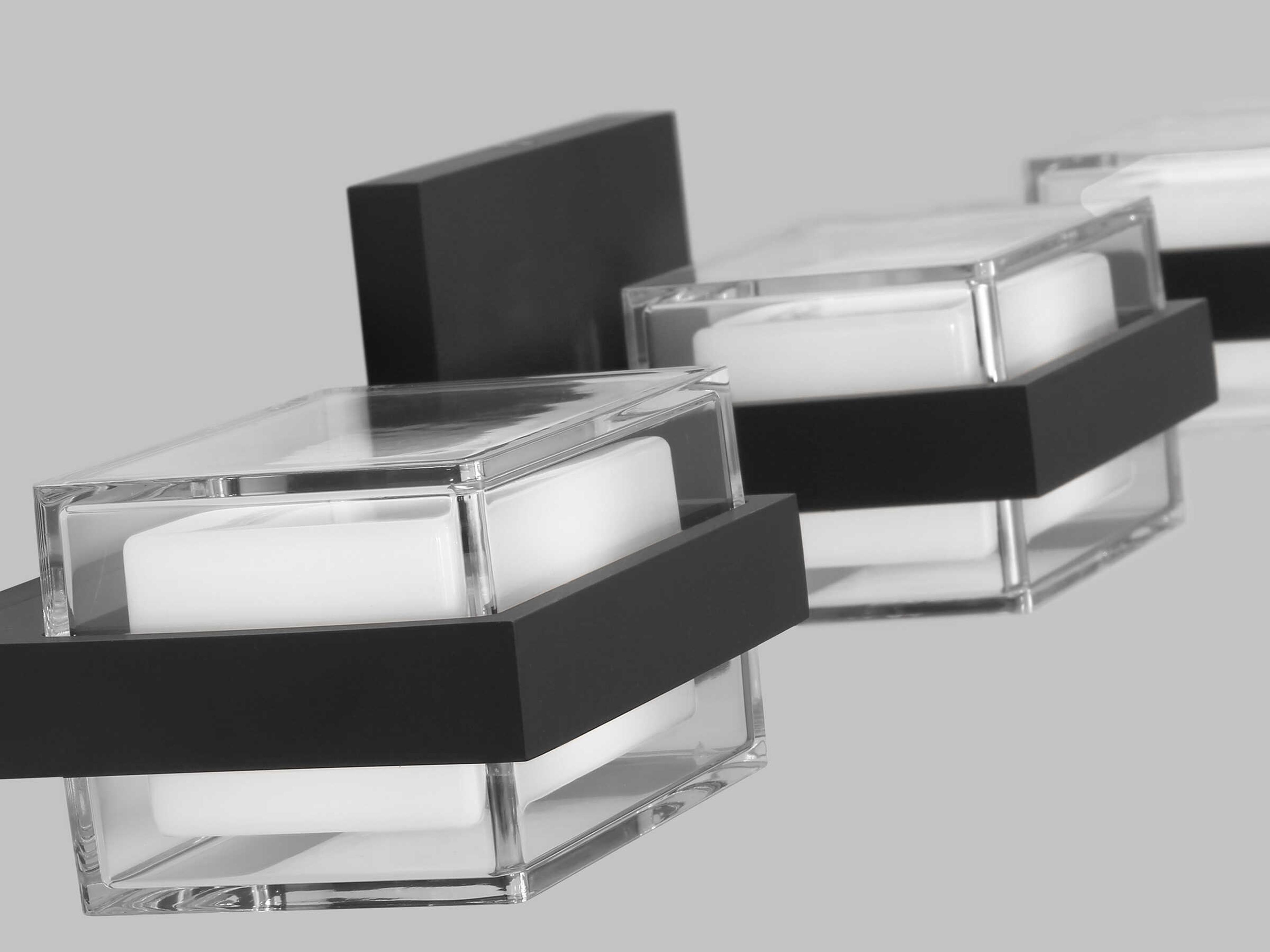 Visual Comfort Modern Kamden 3-Light Nightshade Black Vanity Light