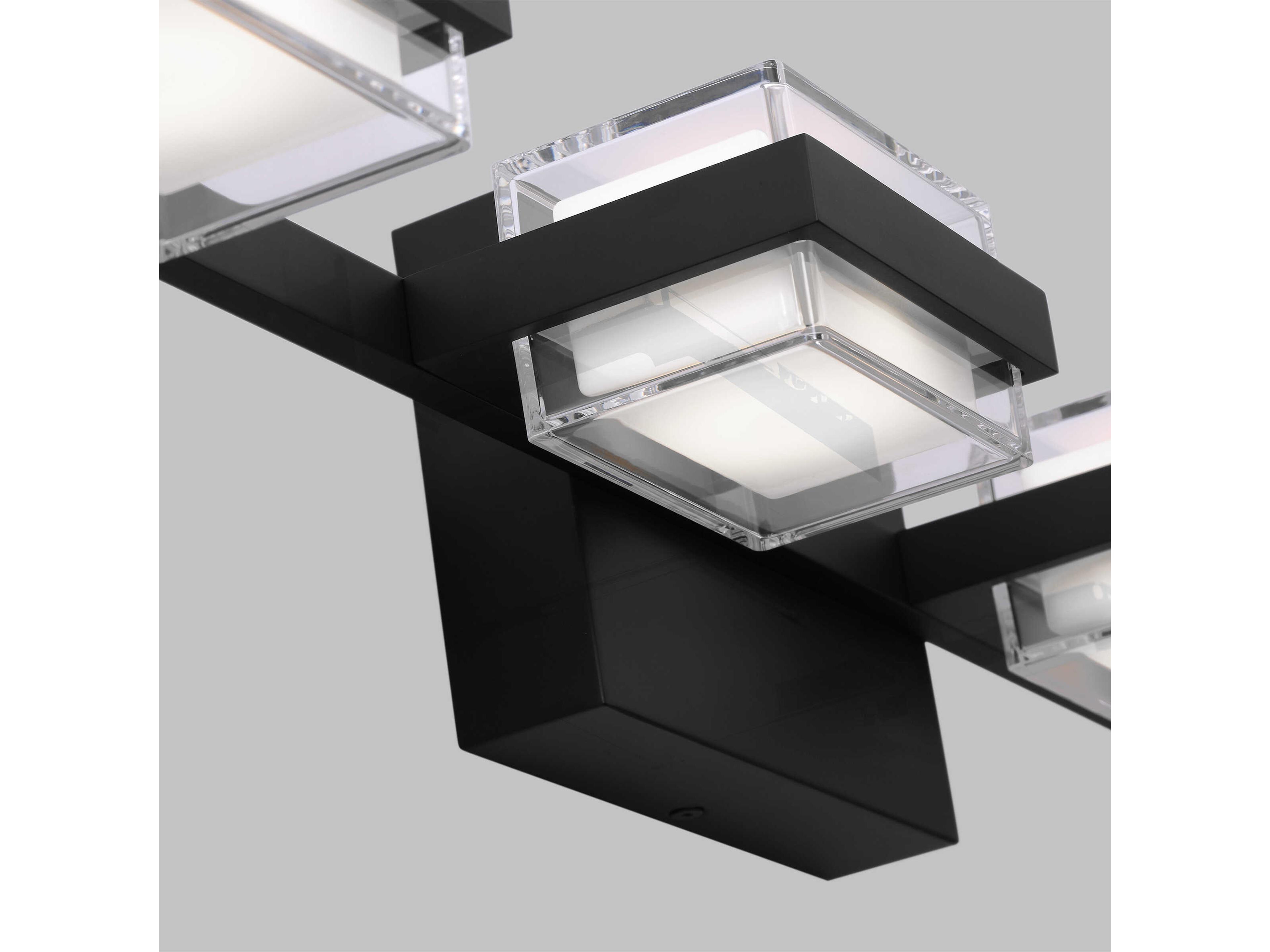 Visual Comfort Modern Kamden 4-Light Nightshade Black Vanity Light