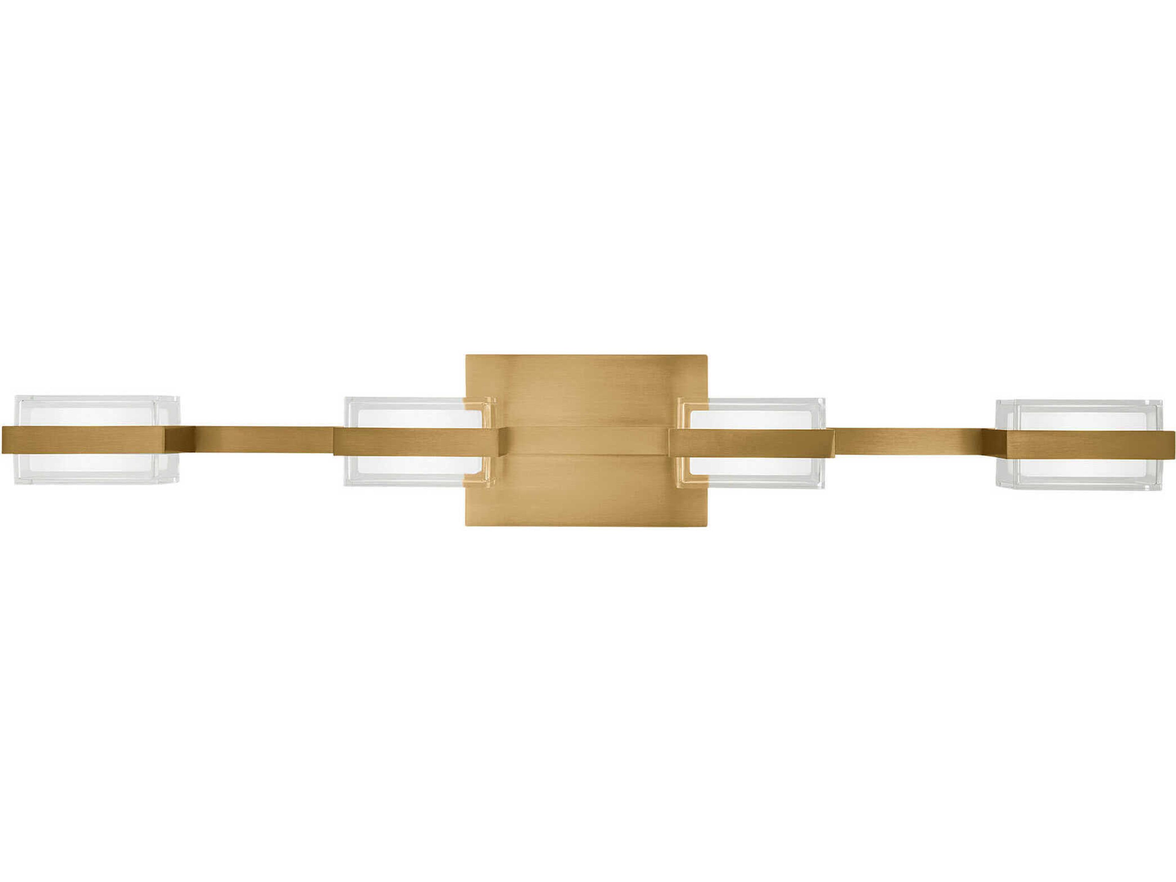Visual Comfort Modern Kamden 4-Light Natural Brass Vanity Light