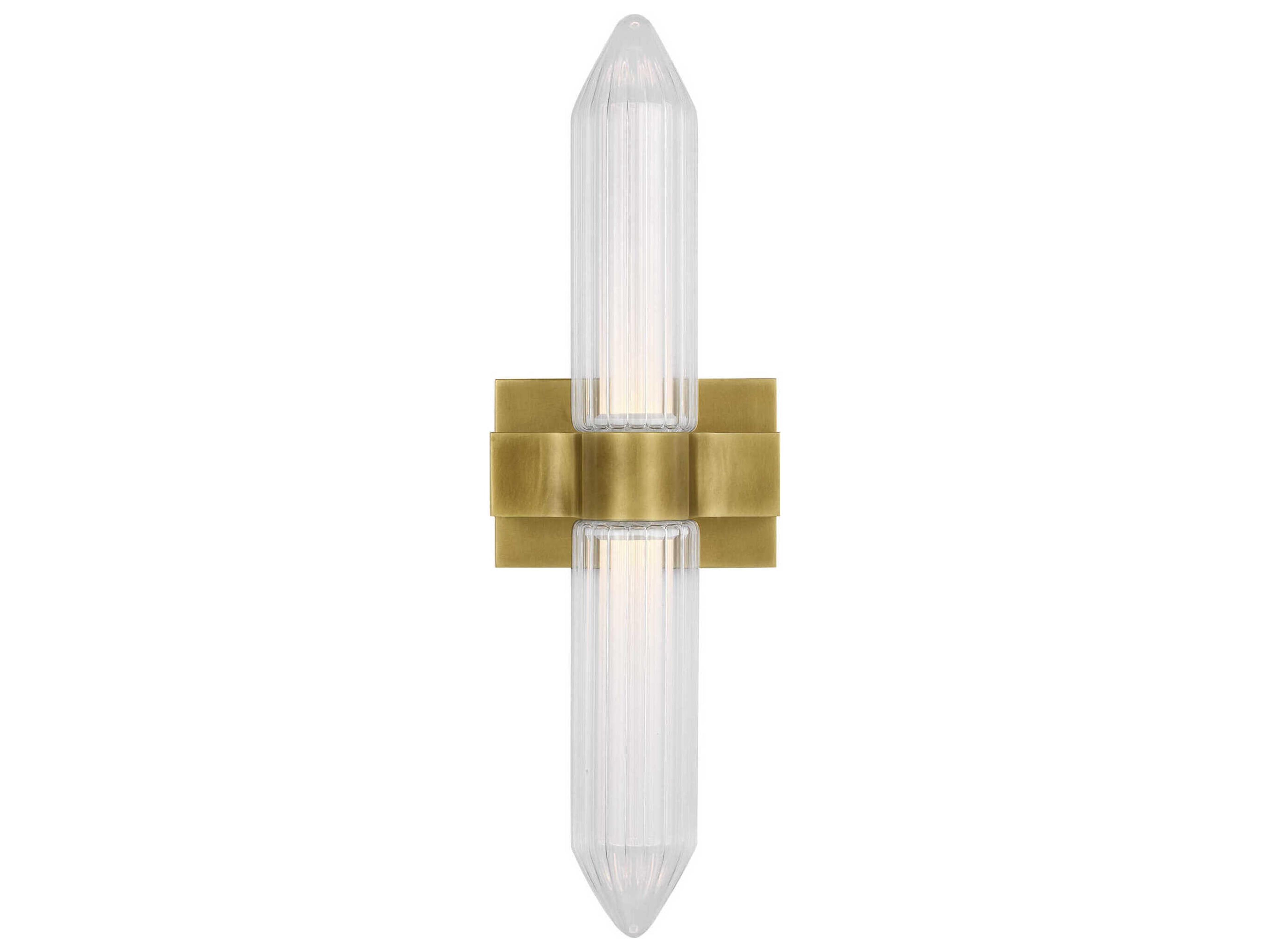 Visual Comfort Modern Langston 1-Light Plated Brass Wall Sconce
