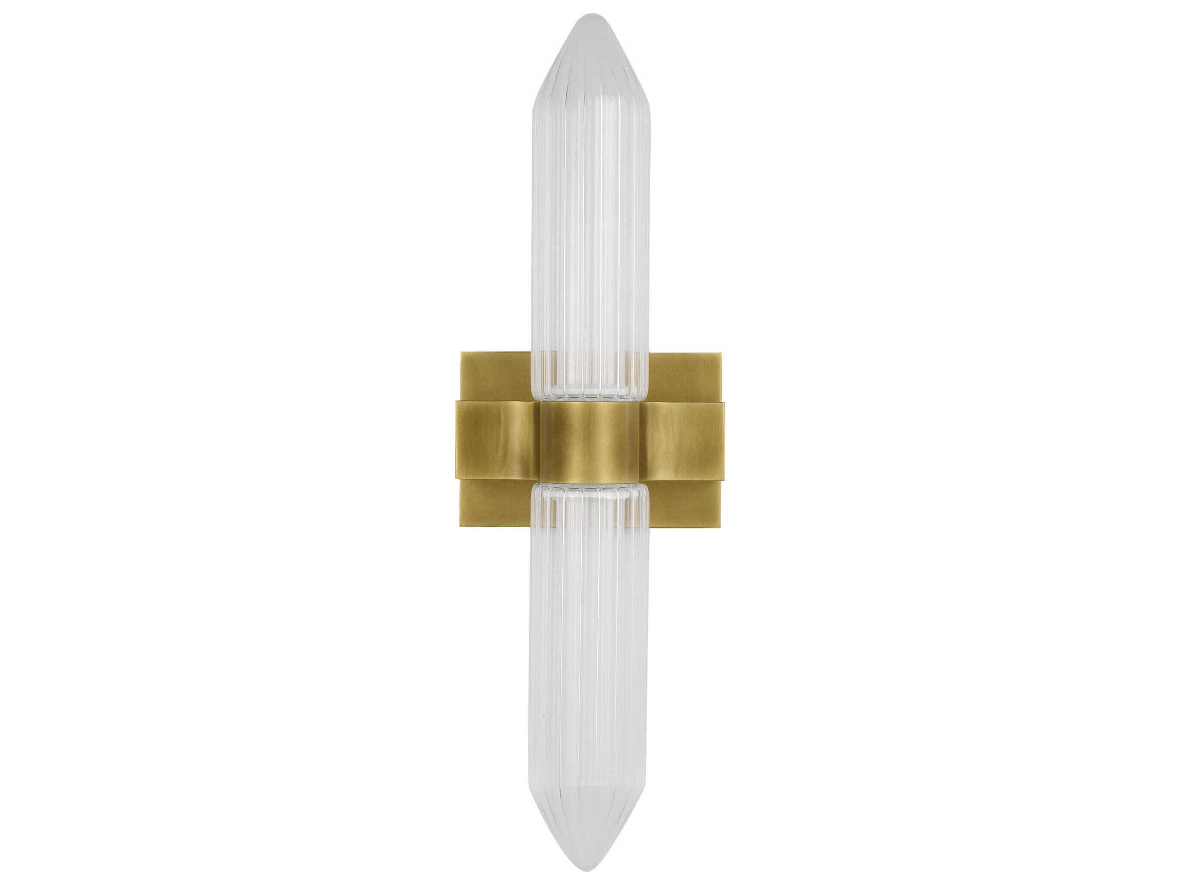 Visual Comfort Modern Langston 1-Light Plated Brass Wall Sconce