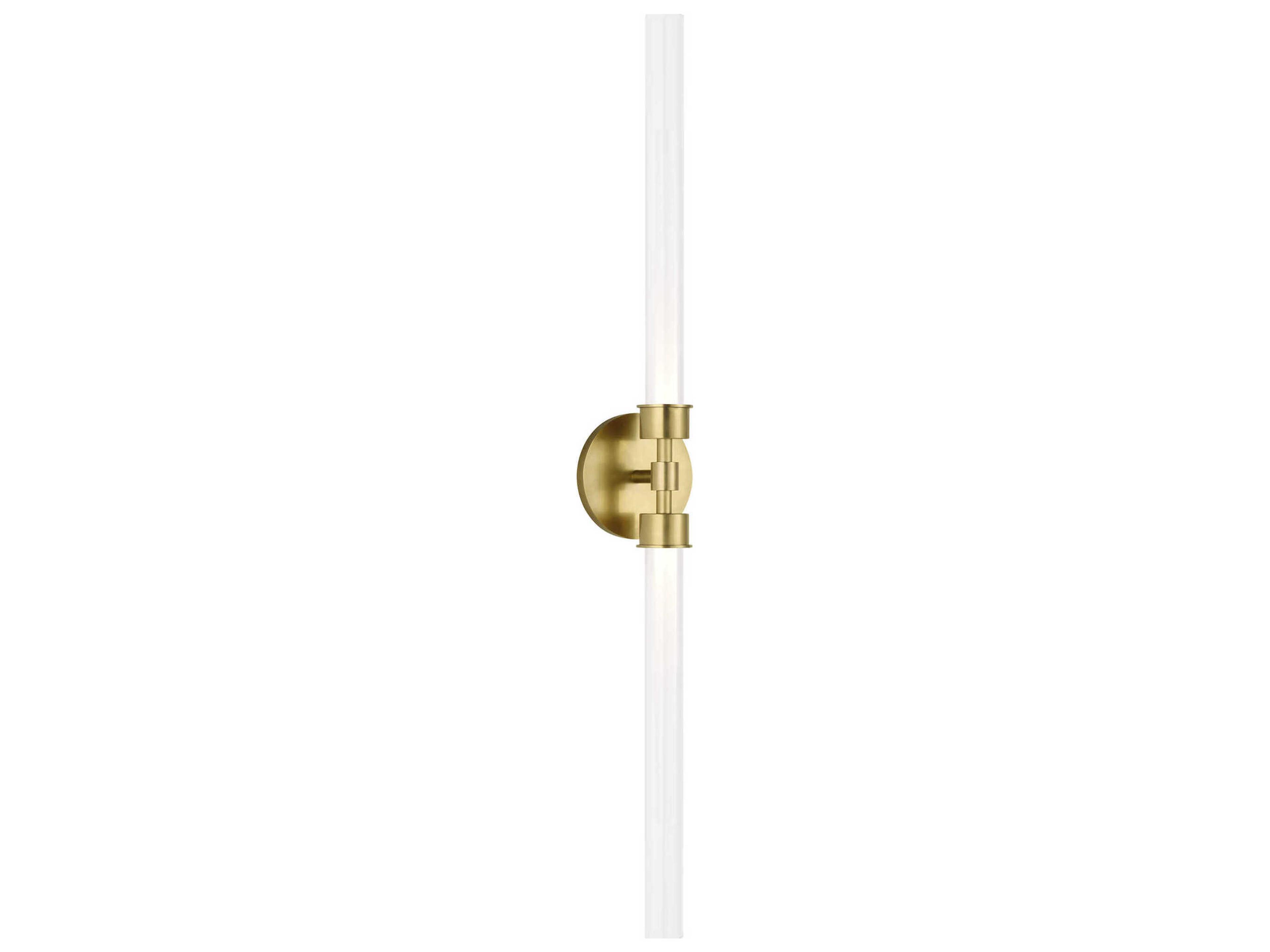 Visual Comfort Modern Linger 2-Light Natural Brass Wall Sconce